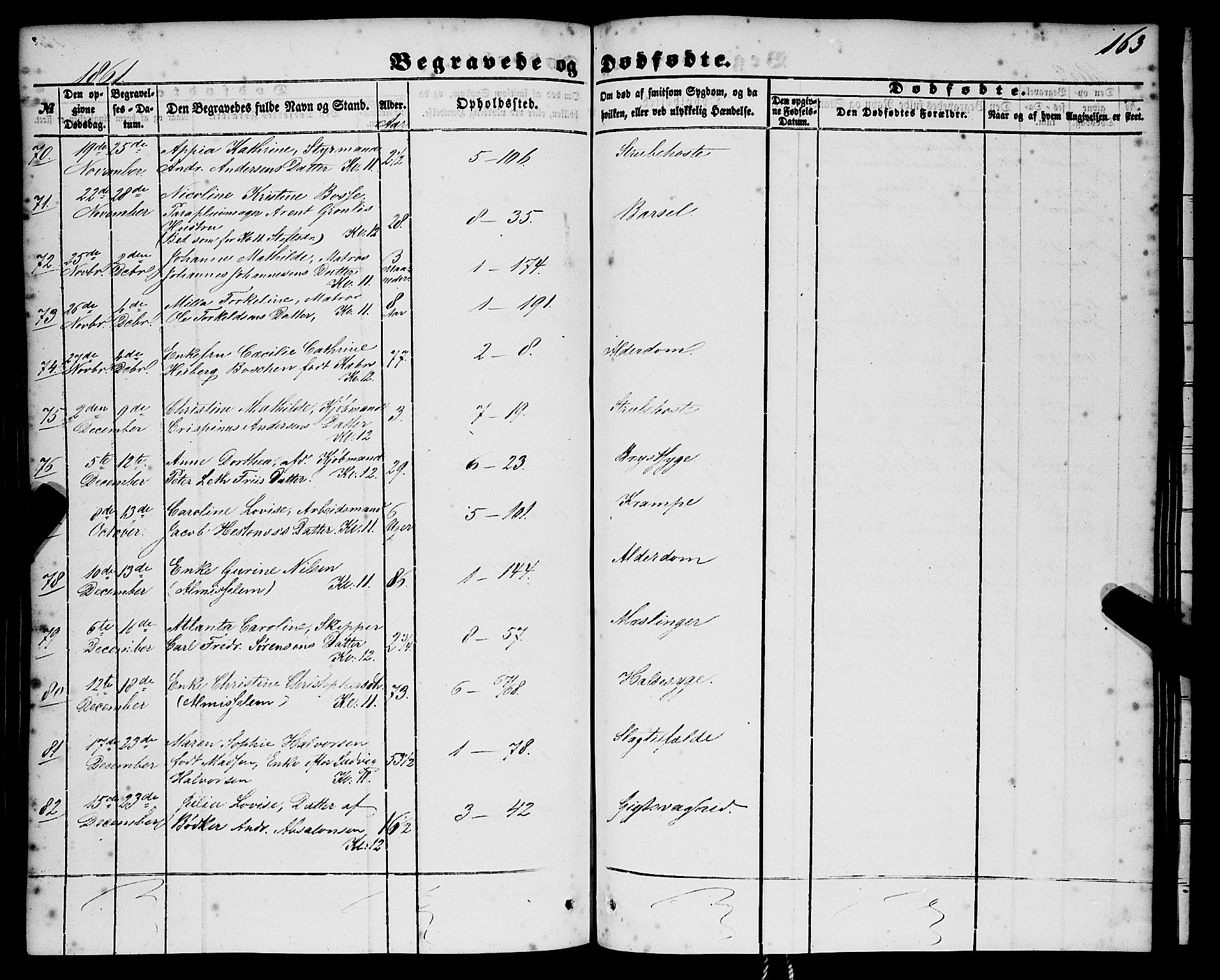 Nykirken Sokneprestembete, AV/SAB-A-77101/H/Haa/L0042: Parish register (official) no. E 2, 1850-1868, p. 163