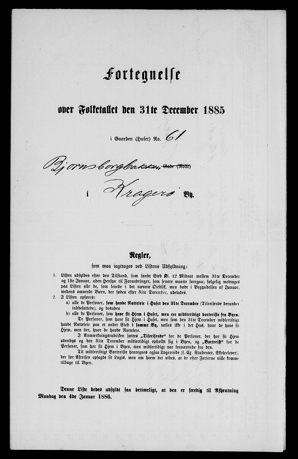 SAKO, 1885 census for 0801 Kragerø, 1885, p. 1004
