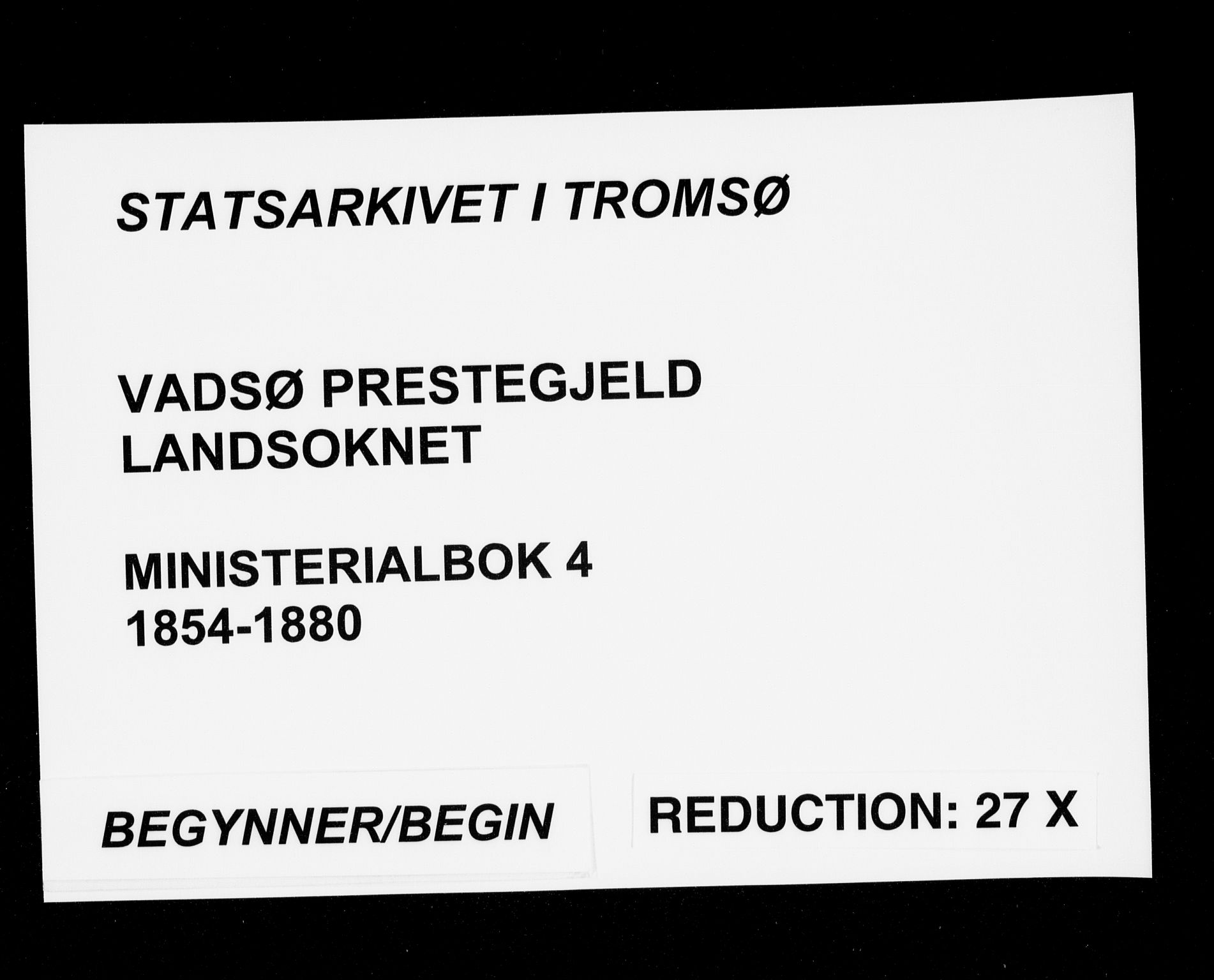 Vadsø sokneprestkontor, SATØ/S-1325/H/Ha/L0004kirke: Parish register (official) no. 4, 1854-1880