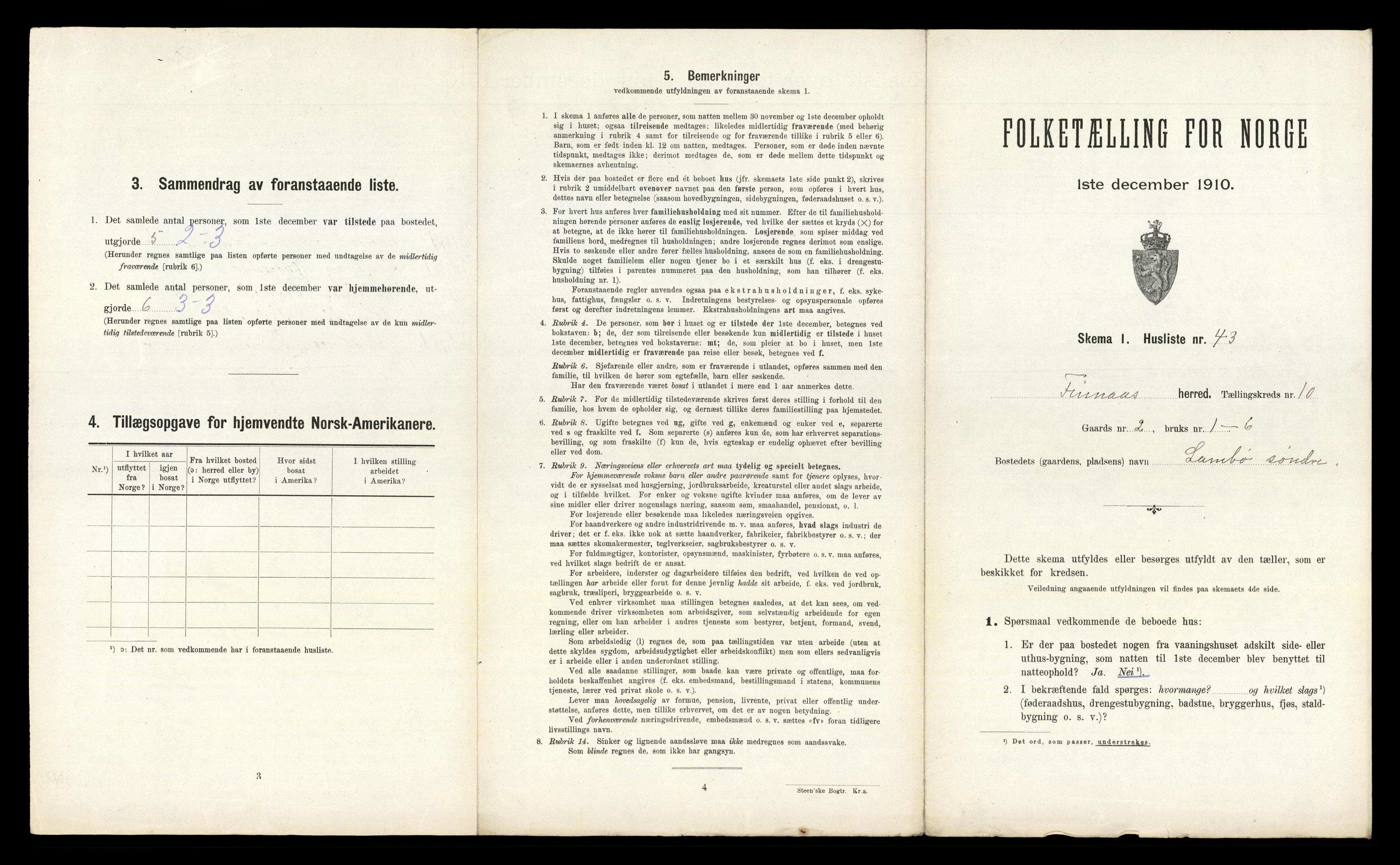 RA, 1910 census for Finnås, 1910, p. 1214