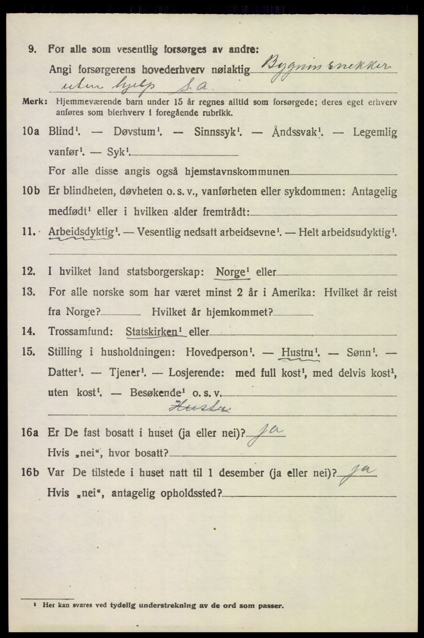 SAH, 1920 census for Vinger, 1920, p. 3973