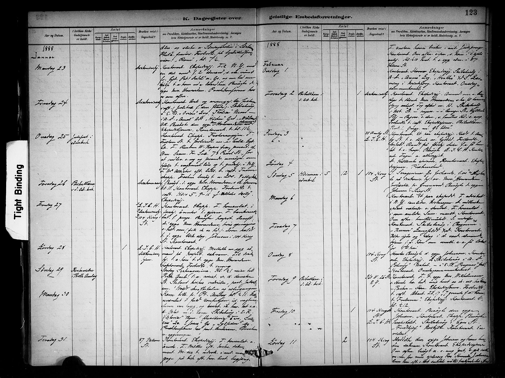 Den norske sjømannsmisjon i utlandet/New York, SAB/SAB/PA-0110/H/Ha/L0002: Parish register (official) no. A 2, 1886-1888, p. 123