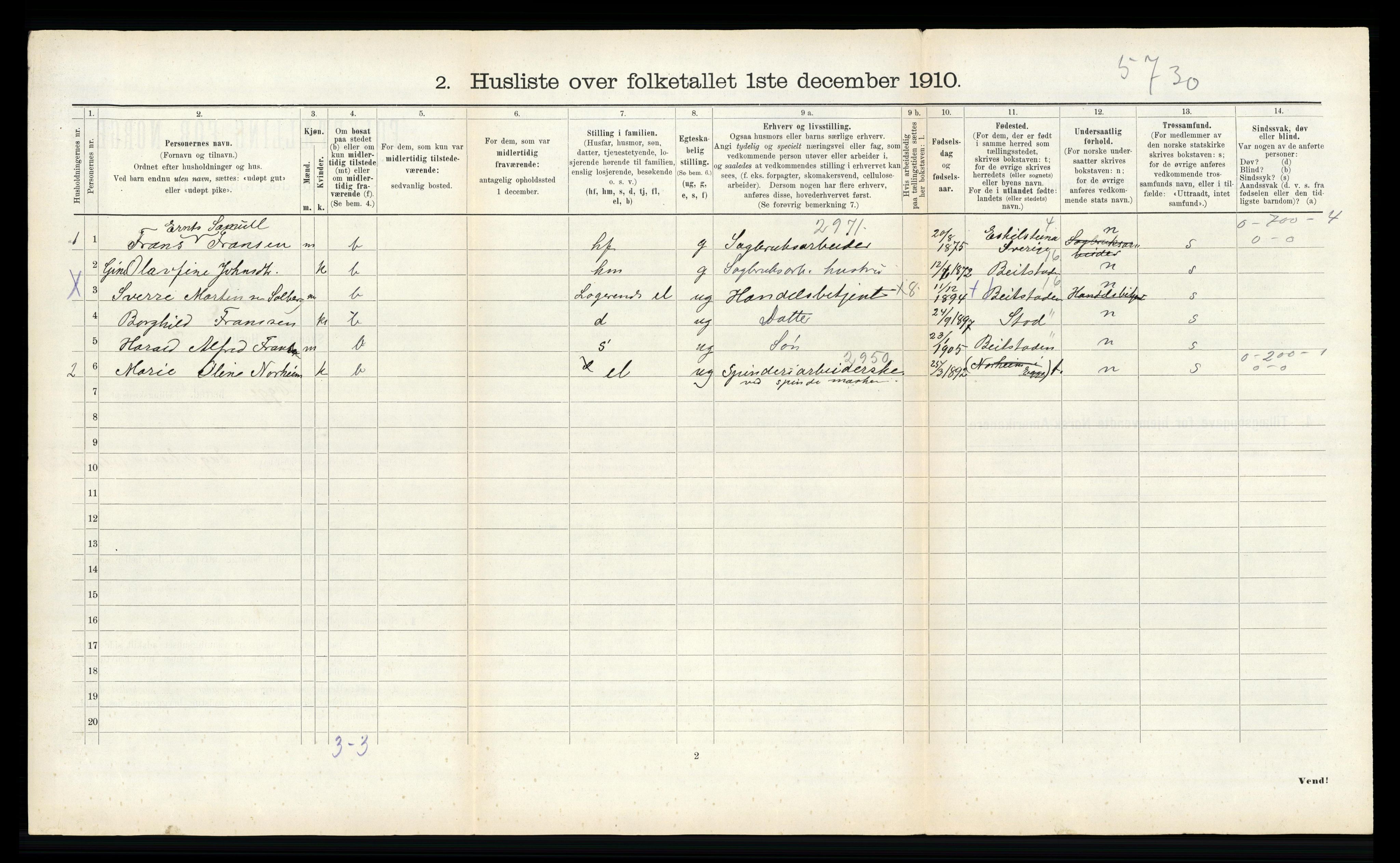 RA, 1910 census for Egge, 1910, p. 182