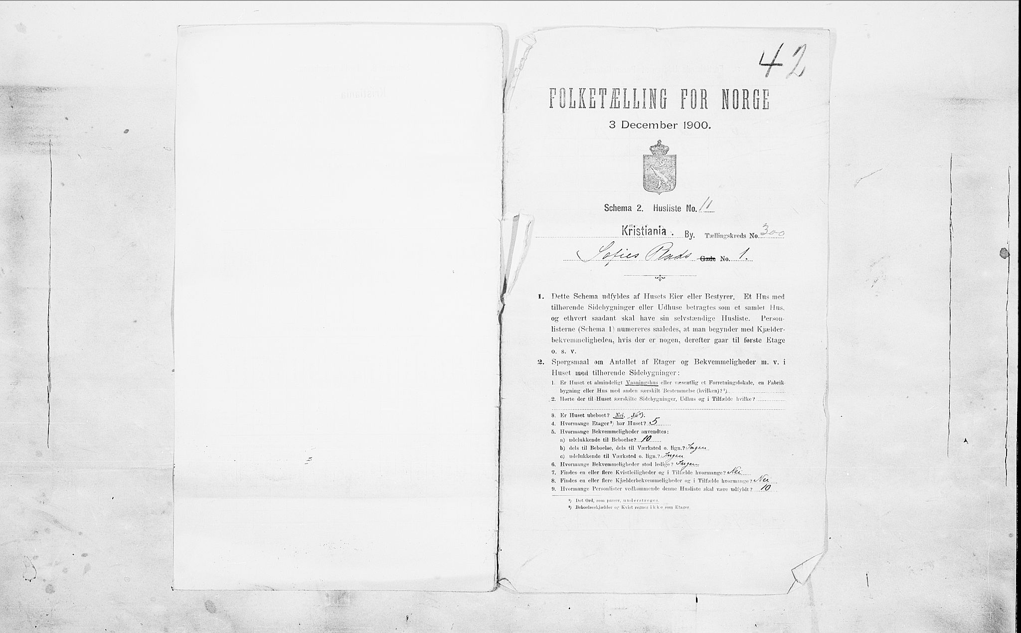 SAO, 1900 census for Kristiania, 1900, p. 88336