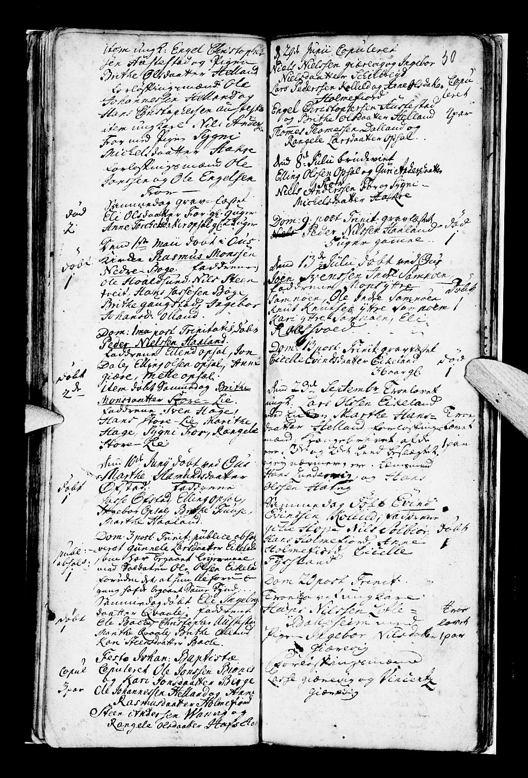 Os sokneprestembete, SAB/A-99929: Parish register (official) no. A 7, 1723-1760, p. 50