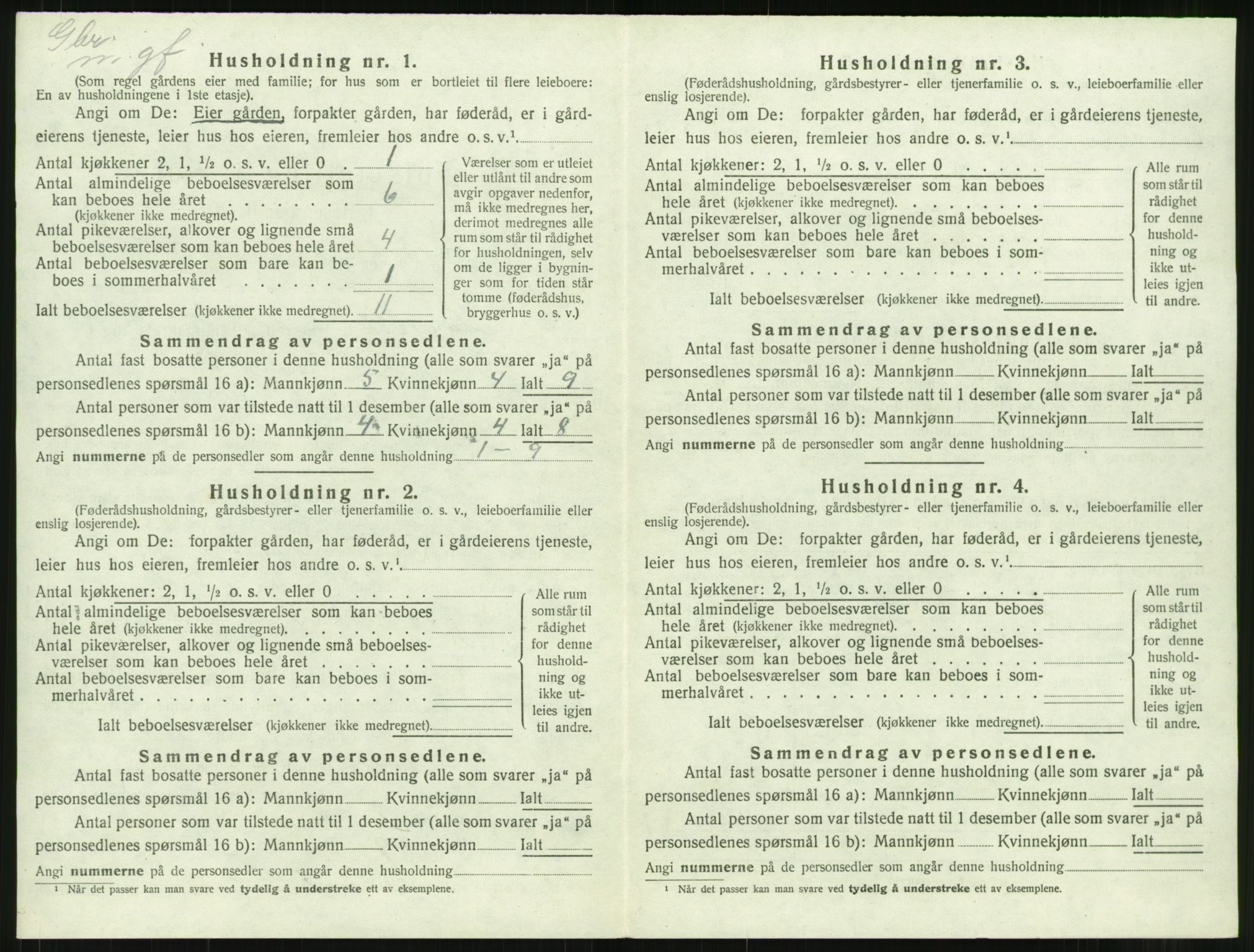 SAT, 1920 census for Stangvik, 1920, p. 575