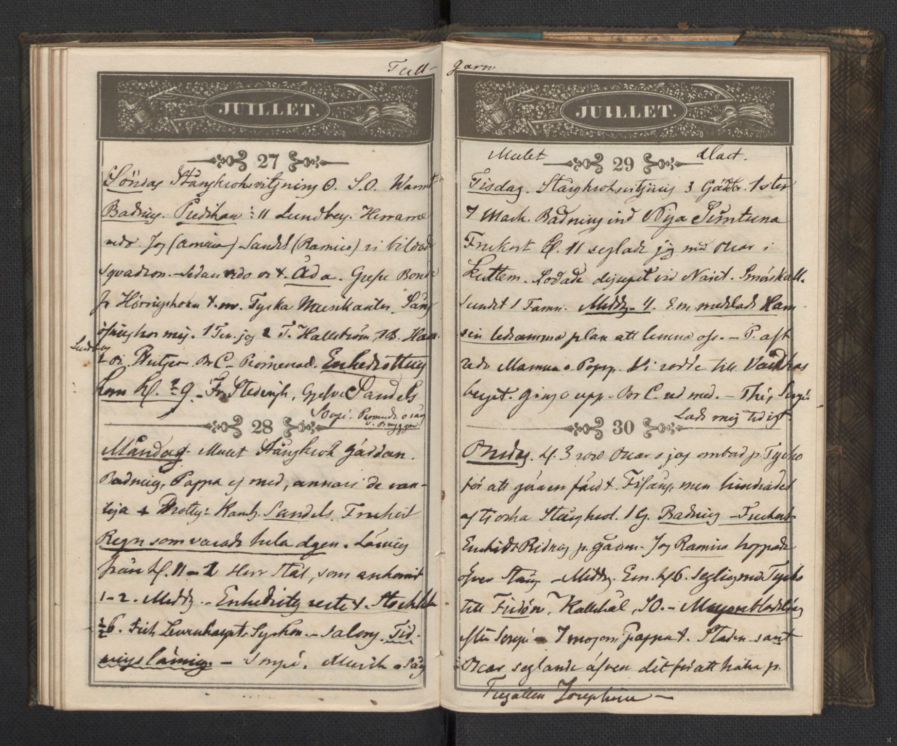 Bernadotte, AV/RA-PA-0318/F/L0001/0002: Privat materiale fra Bernadottefamilien / Dagbok, 1845, p. 61