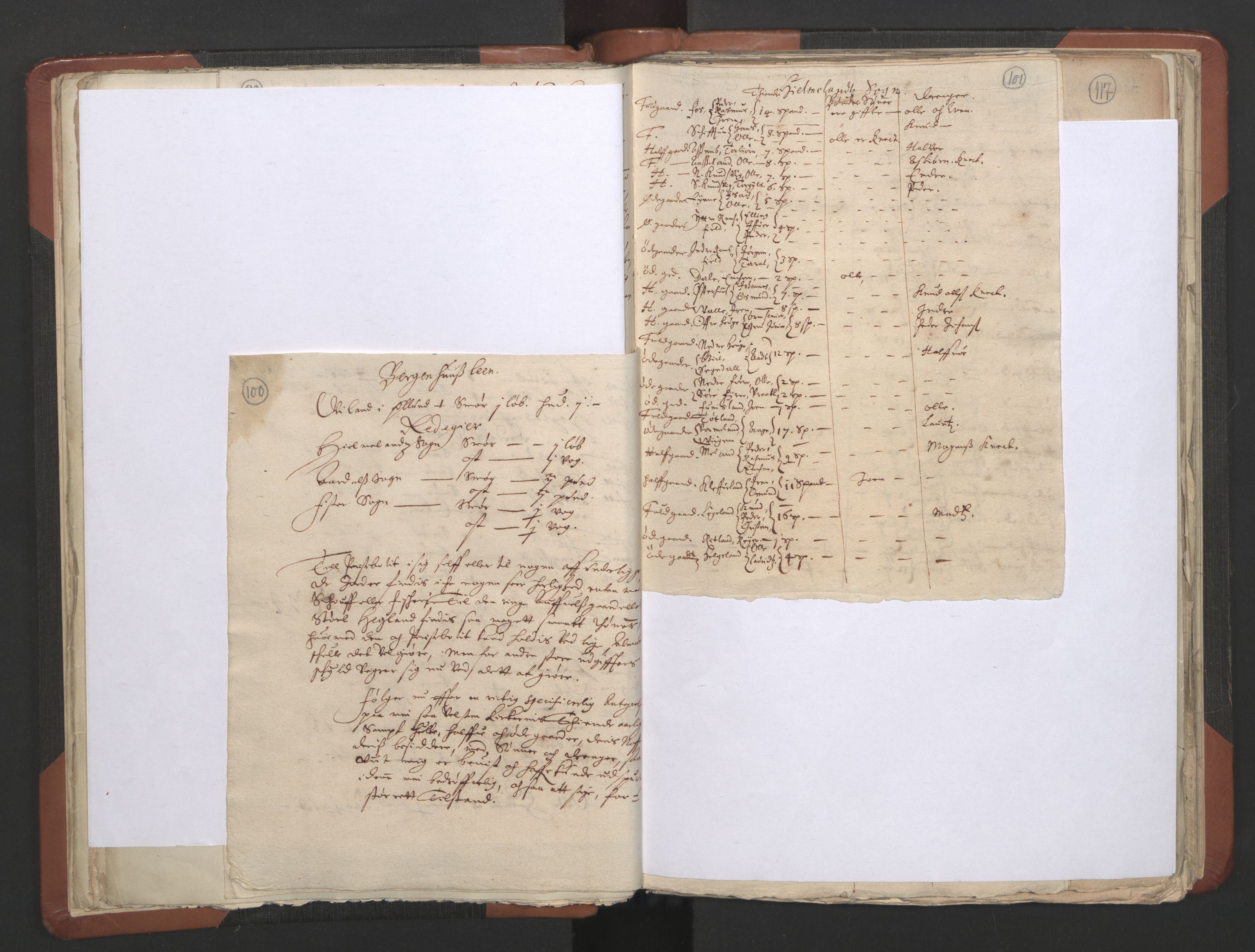 RA, Vicar's Census 1664-1666, no. 19: Ryfylke deanery, 1664-1666, p. 100-101
