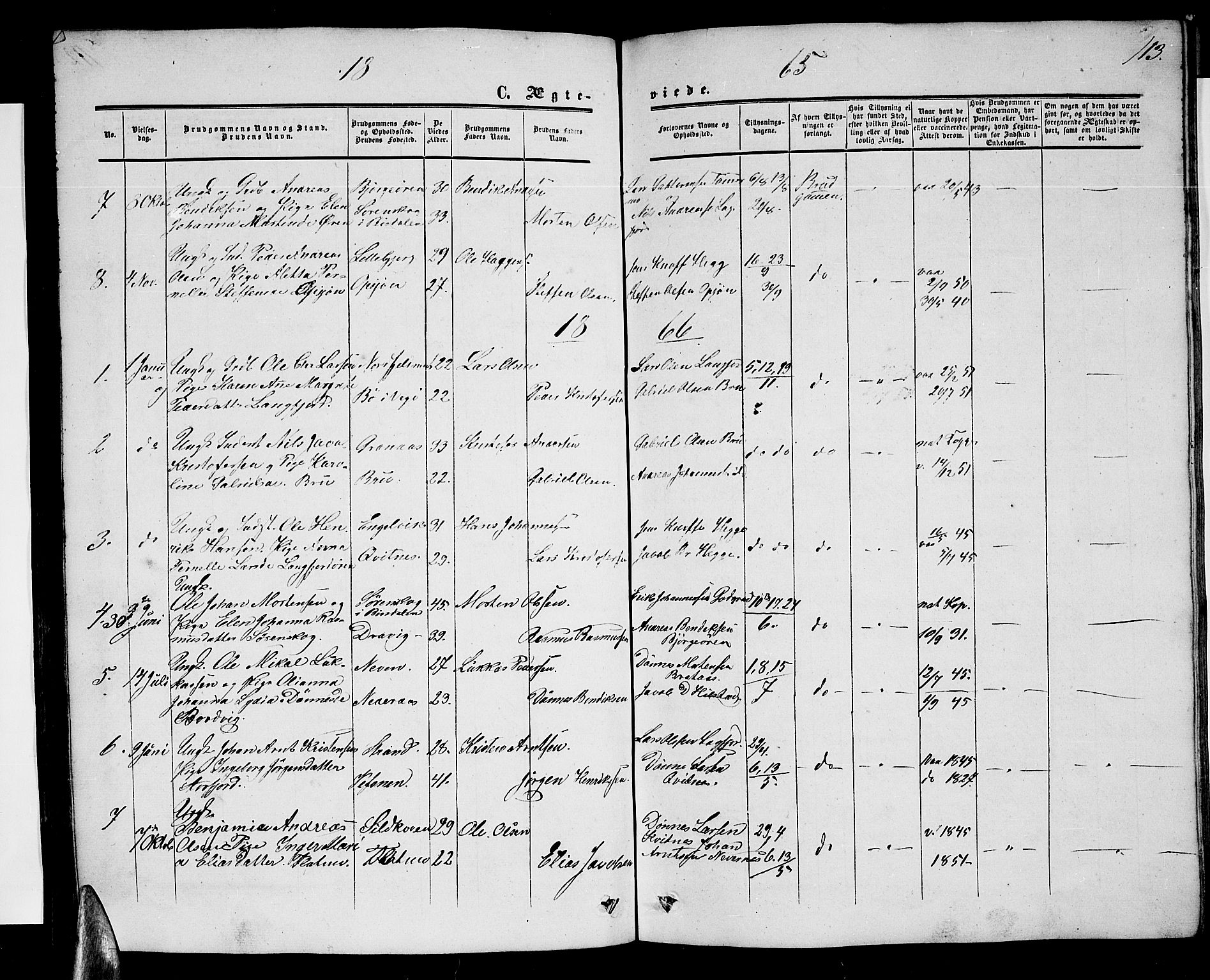 Ministerialprotokoller, klokkerbøker og fødselsregistre - Nordland, SAT/A-1459/814/L0229: Parish register (copy) no. 814C02, 1859-1883, p. 113