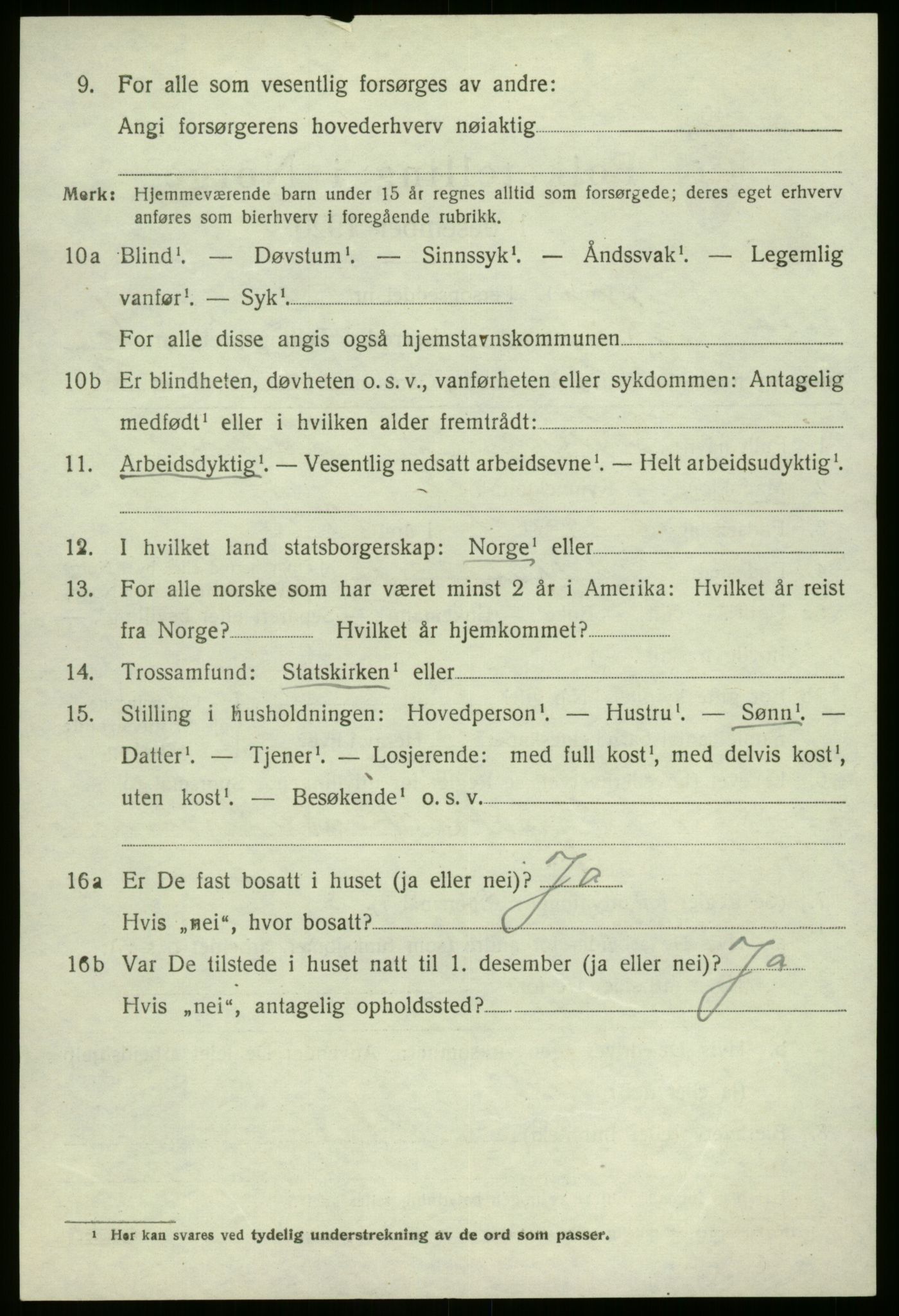 SAB, 1920 census for Kinn, 1920, p. 2828