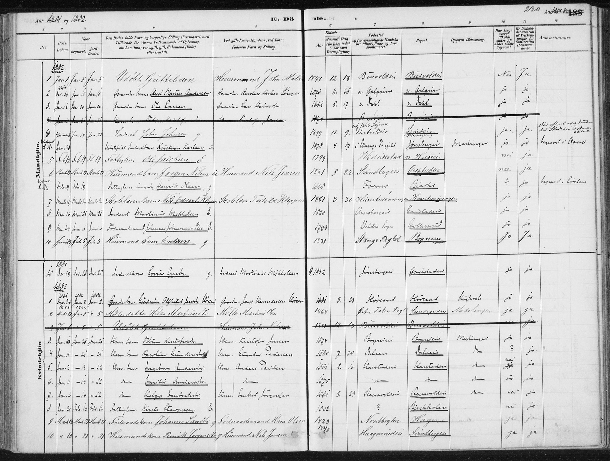 Romedal prestekontor, SAH/PREST-004/K/L0010: Parish register (official) no. 10, 1880-1895, p. 230