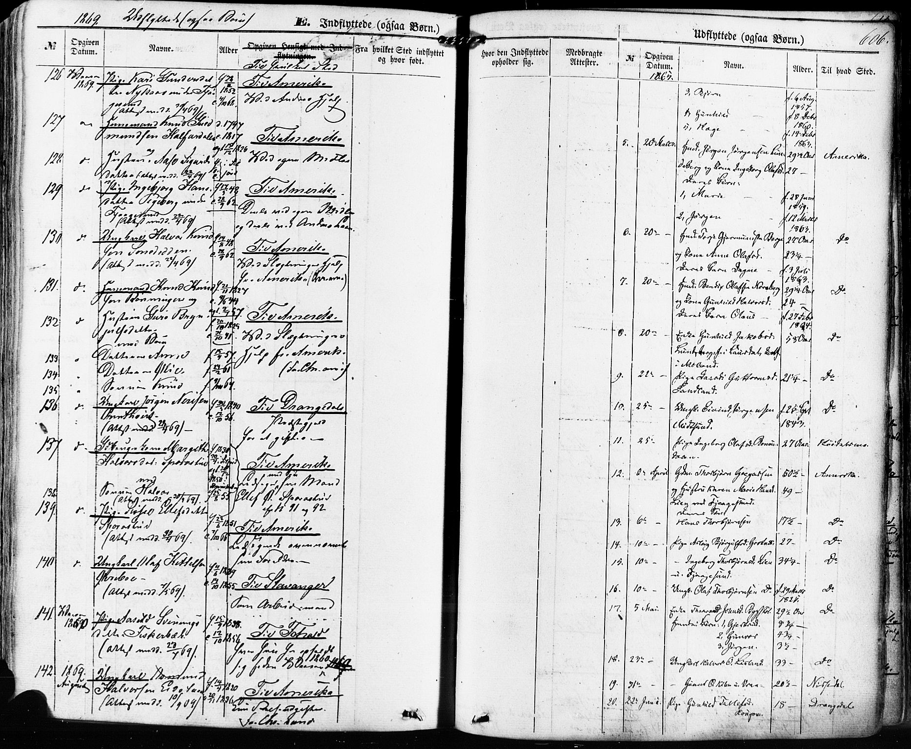 Kviteseid kirkebøker, SAKO/A-276/F/Fa/L0007: Parish register (official) no. I 7, 1859-1881, p. 606