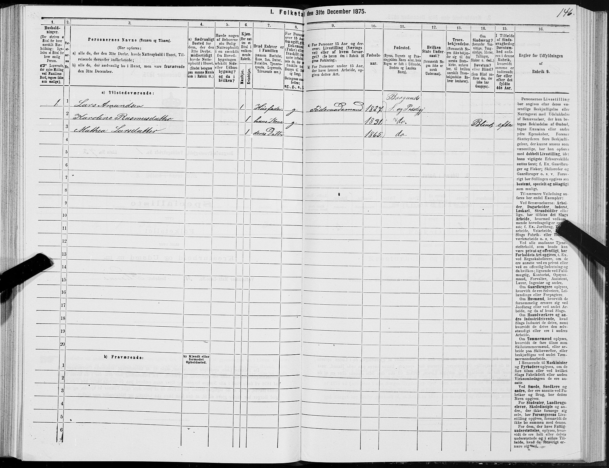 SAT, 1875 census for 1531P Borgund, 1875, p. 1146