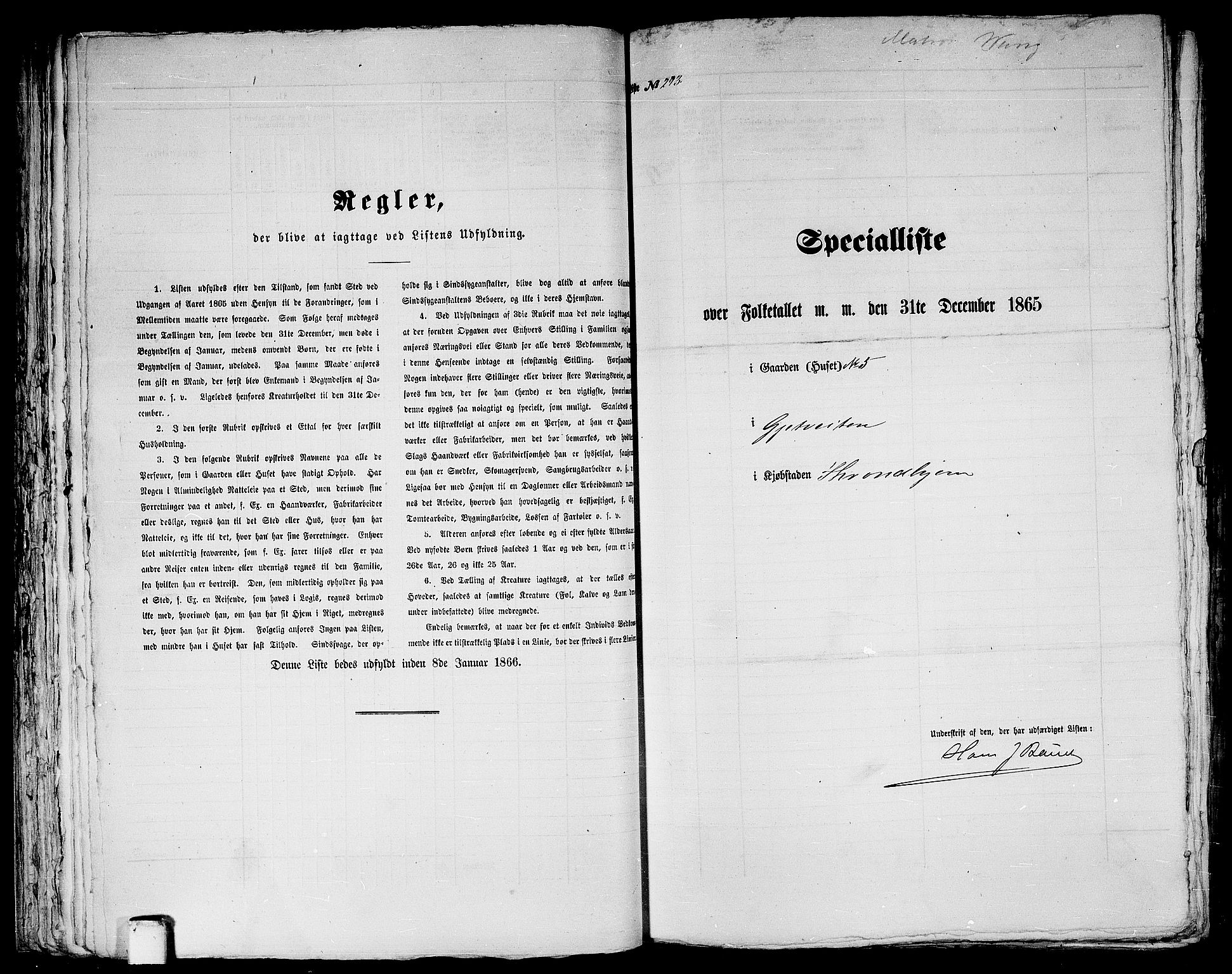 RA, 1865 census for Trondheim, 1865, p. 625