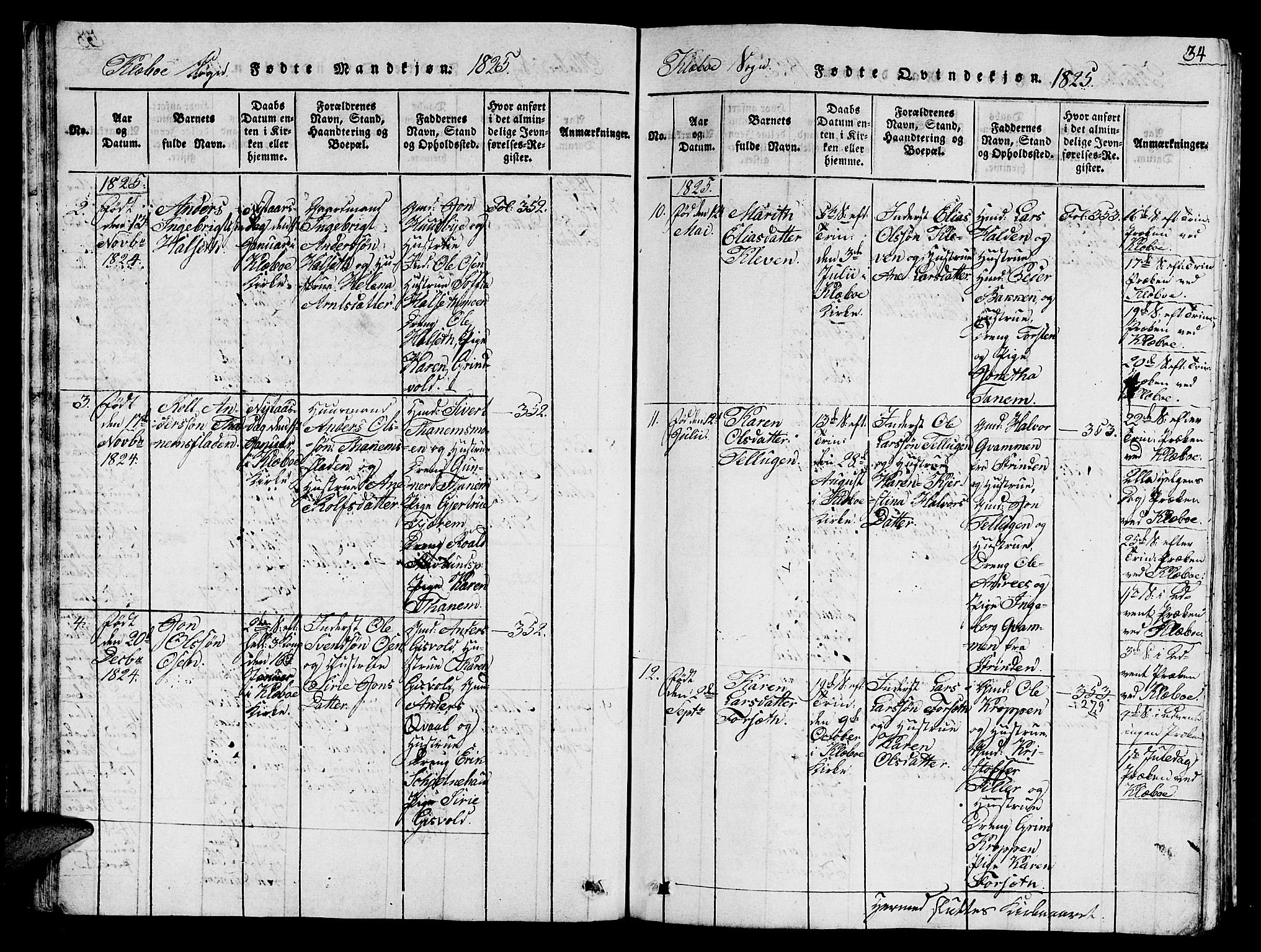 Ministerialprotokoller, klokkerbøker og fødselsregistre - Sør-Trøndelag, SAT/A-1456/618/L0450: Parish register (copy) no. 618C01, 1816-1865, p. 34