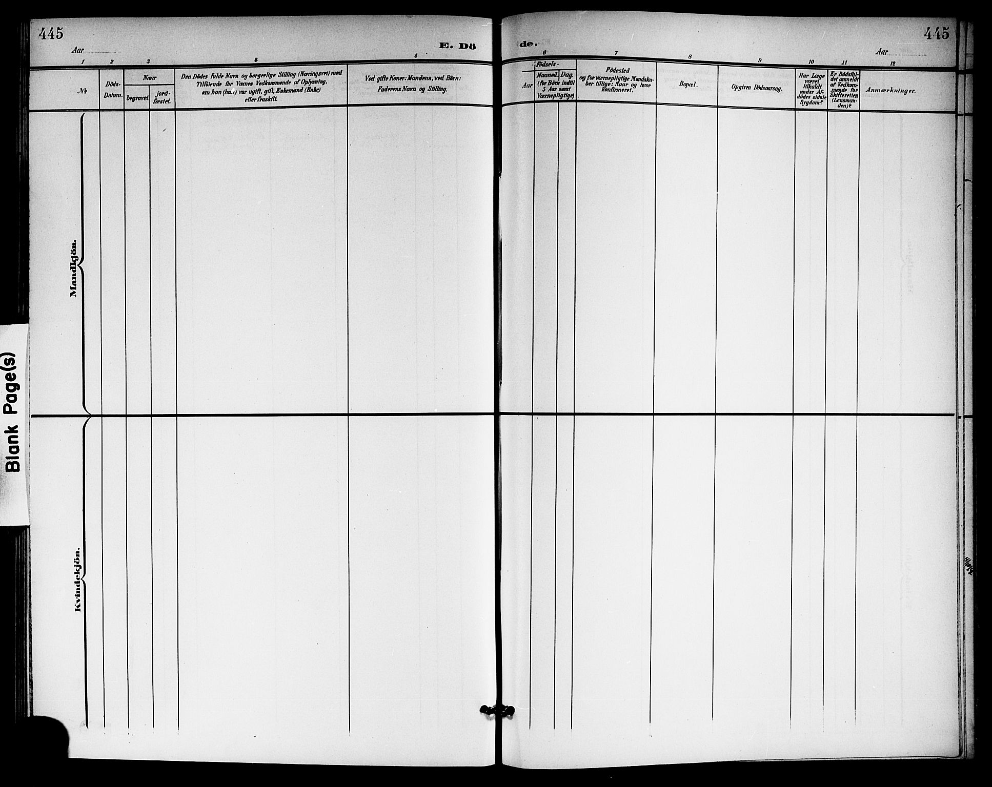 Gjerpen kirkebøker, AV/SAKO-A-265/G/Ga/L0003: Parish register (copy) no. I 3, 1901-1919, p. 445