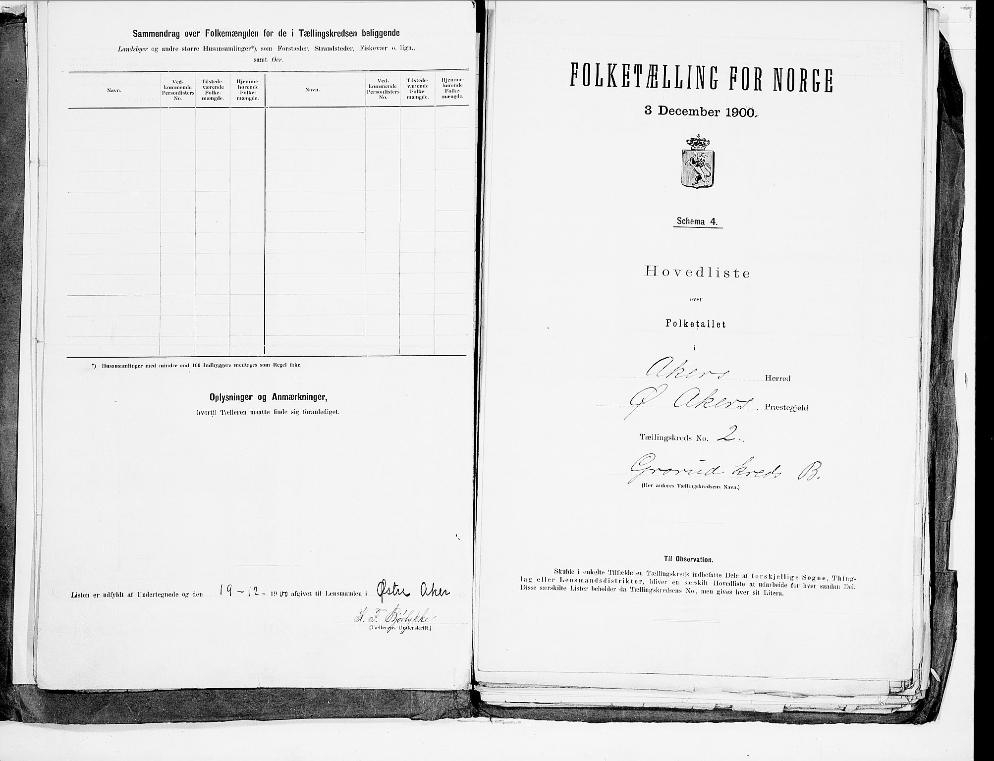 SAO, 1900 census for Aker, 1900, p. 11