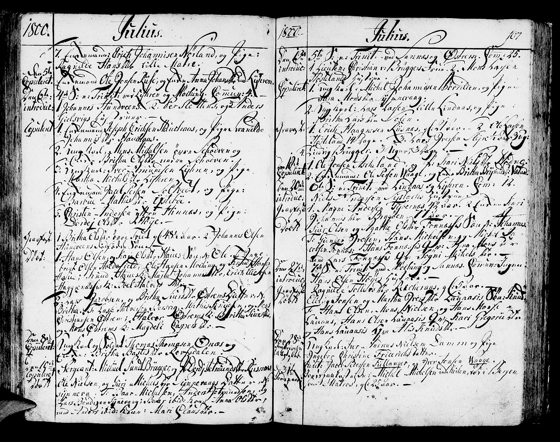 Lindås Sokneprestembete, AV/SAB-A-76701/H/Haa/Haaa/L0005: Parish register (official) no. A 5, 1791-1813, p. 107