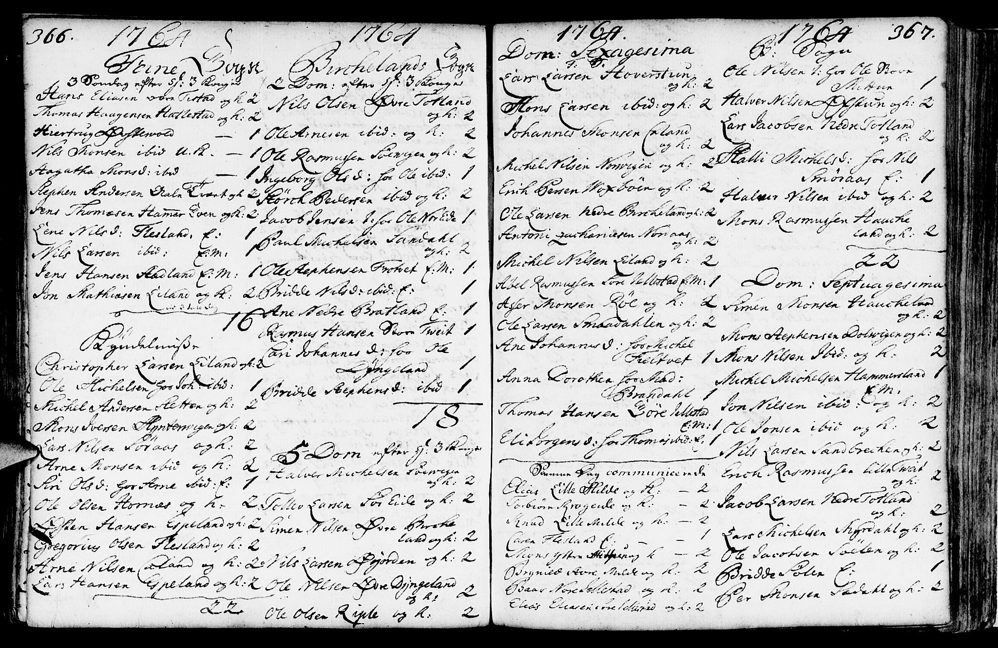 Fana Sokneprestembete, AV/SAB-A-75101/H/Haa/Haaa/L0004: Parish register (official) no. A 4, 1757-1774, p. 366-367