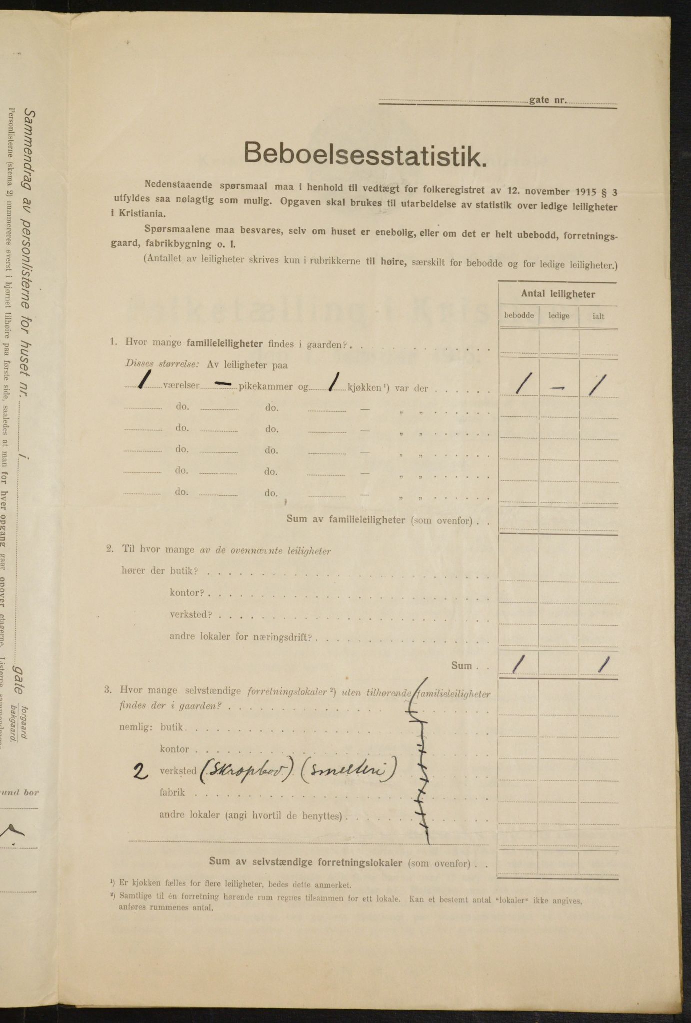 OBA, Municipal Census 1916 for Kristiania, 1916, p. 21200