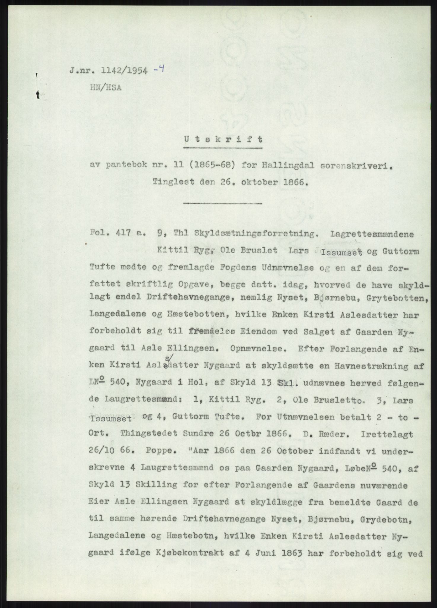 Statsarkivet i Kongsberg, SAKO/A-0001, 1954-1955, p. 144