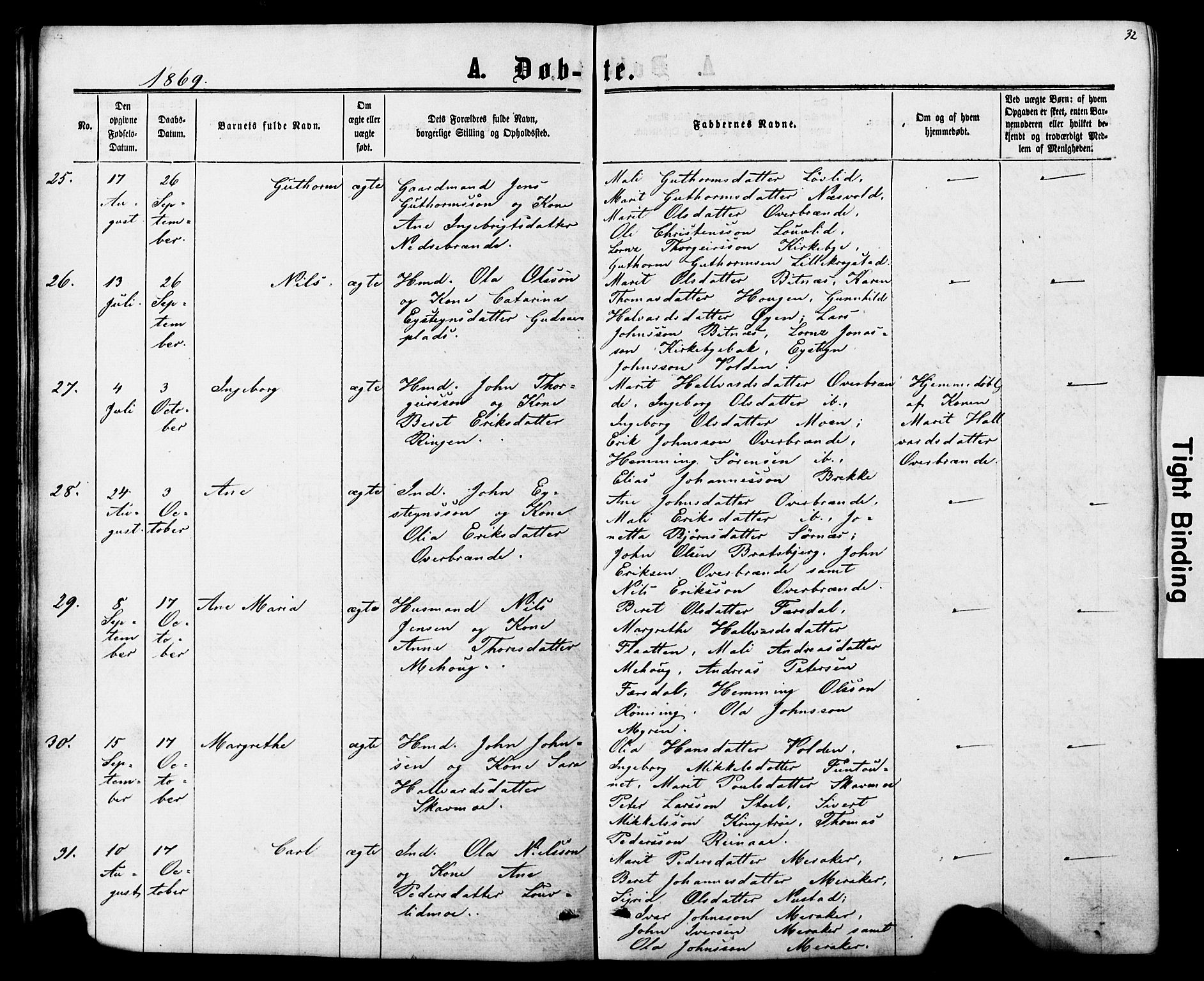 Ministerialprotokoller, klokkerbøker og fødselsregistre - Nord-Trøndelag, AV/SAT-A-1458/706/L0049: Parish register (copy) no. 706C01, 1864-1895, p. 32