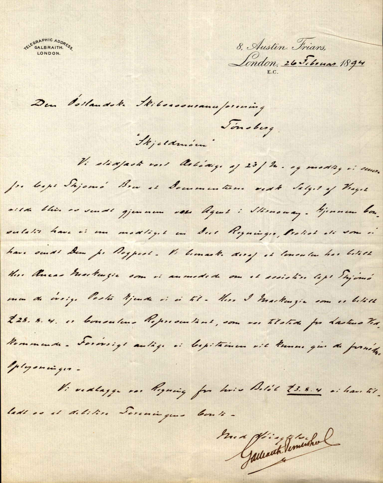 Pa 63 - Østlandske skibsassuranceforening, VEMU/A-1079/G/Ga/L0030/0008: Havaridokumenter / Skjoldmoen, Dalerne, Union, 1894, p. 28