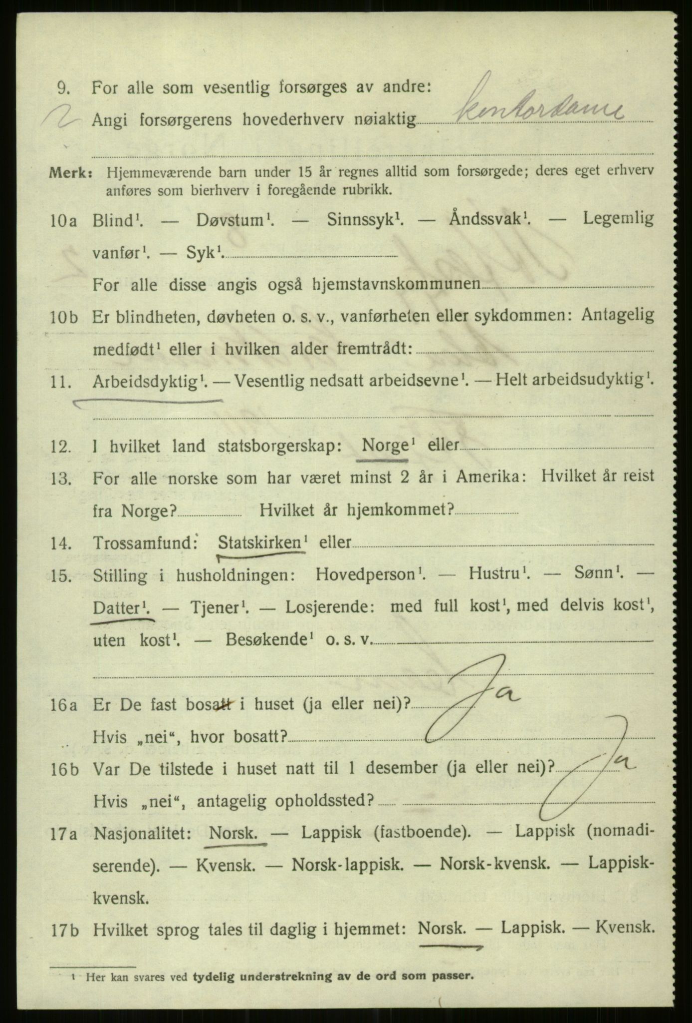 SATØ, 1920 census for Hammerfest, 1920, p. 7584