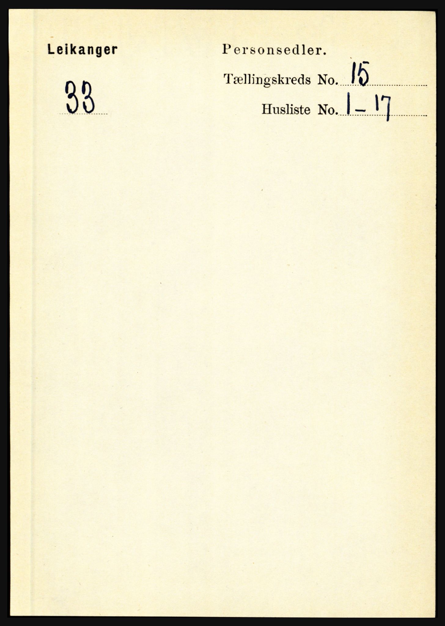 RA, 1891 census for 1419 Leikanger, 1891, p. 2842