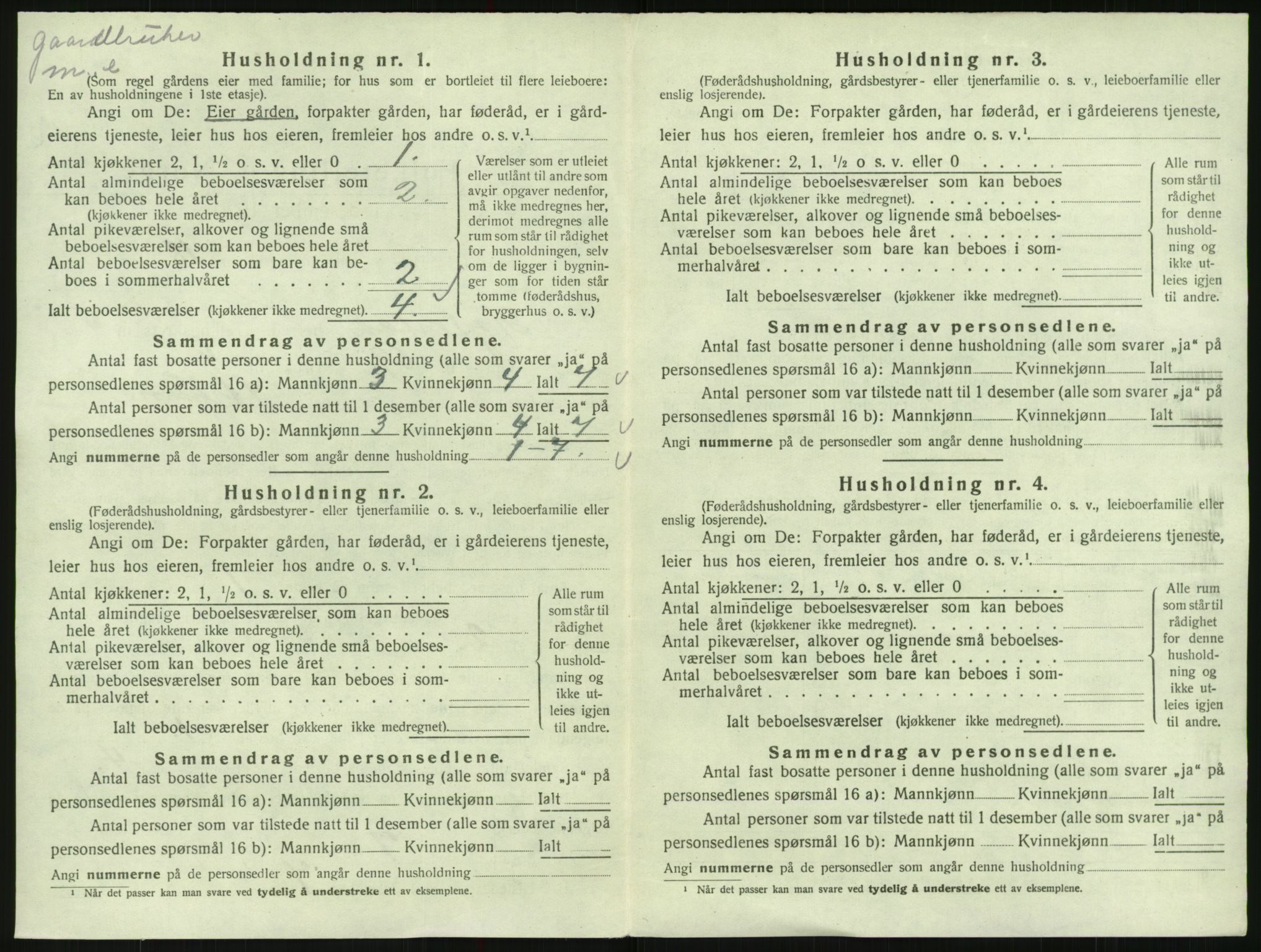 SAK, 1920 census for Hylestad, 1920, p. 271