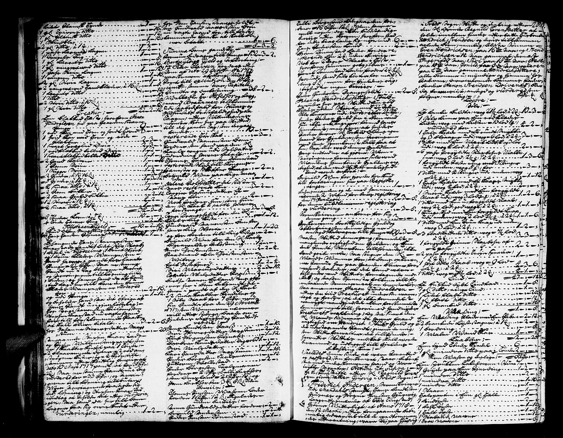 Mandal sorenskriveri, AV/SAK-1221-0005/001/H/Hc/L0013: Skifteprotokoll nr 6a, 1717-1729, p. 19b-20a