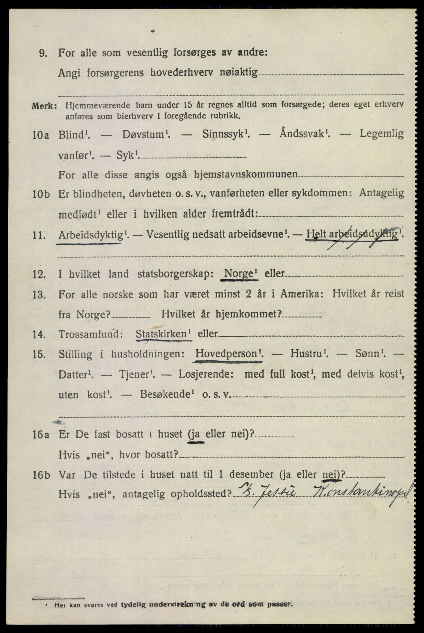 SAKO, 1920 census for Sandeherred, 1920, p. 22915