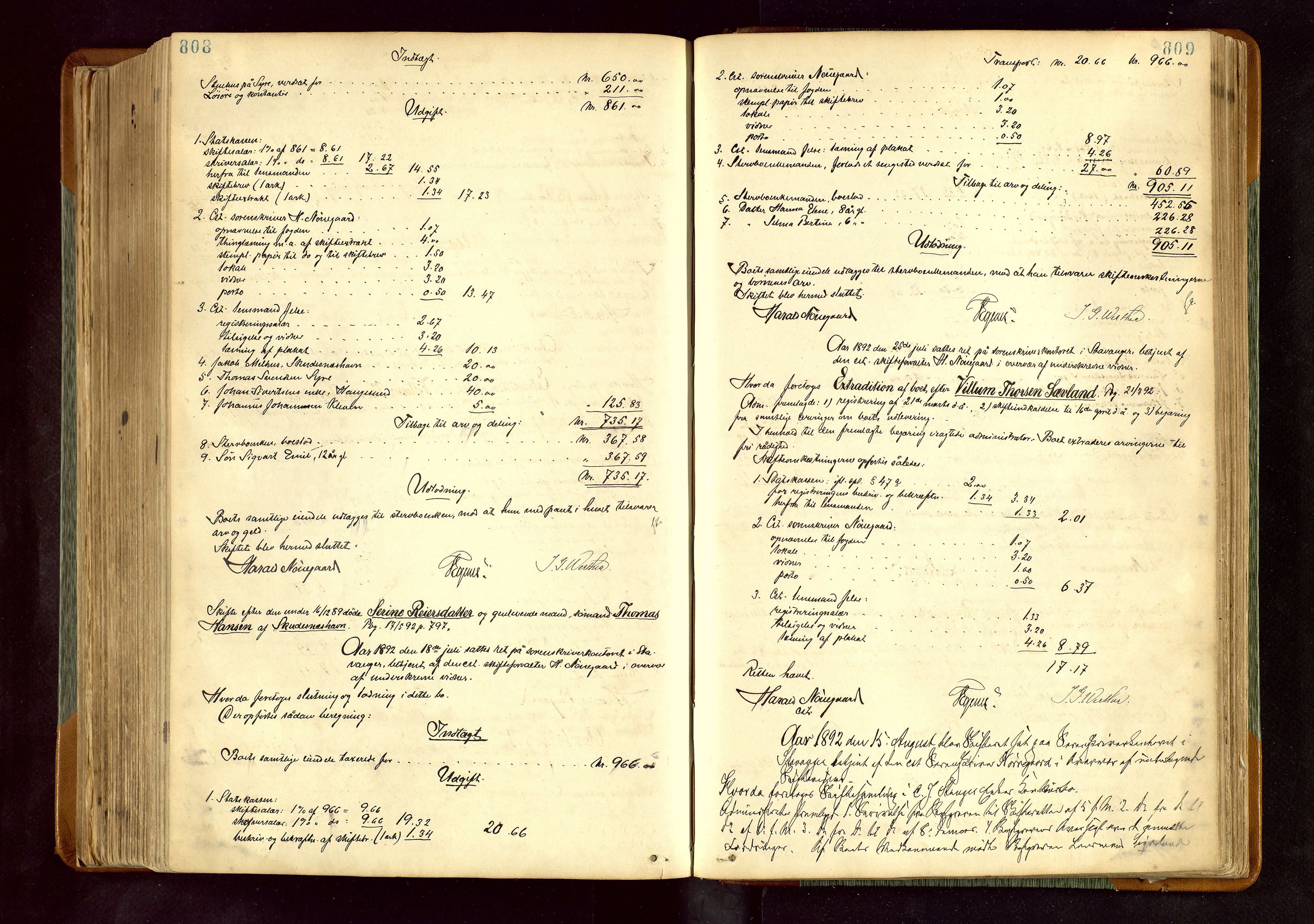 Karmsund sorenskriveri, AV/SAST-A-100311/01/IV/IVDB/L0011: SKIFTEPROTOKOLL SKUDENES, AVALDSNES, 1879-1894, p. 808-809