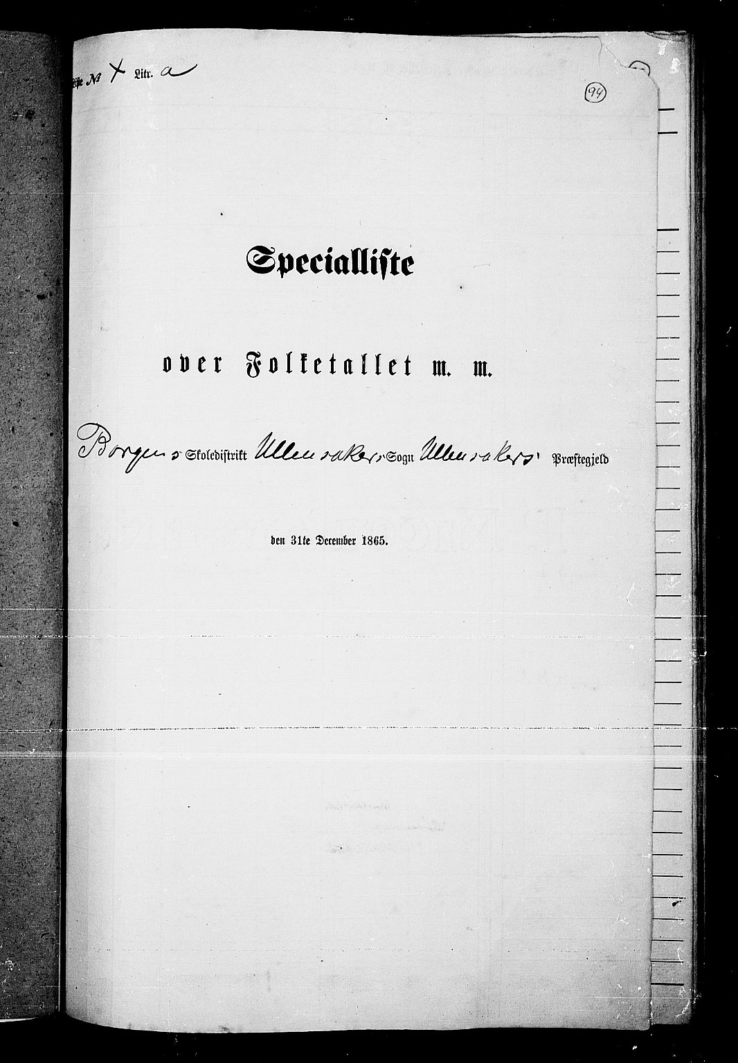 RA, 1865 census for Ullensaker, 1865, p. 79