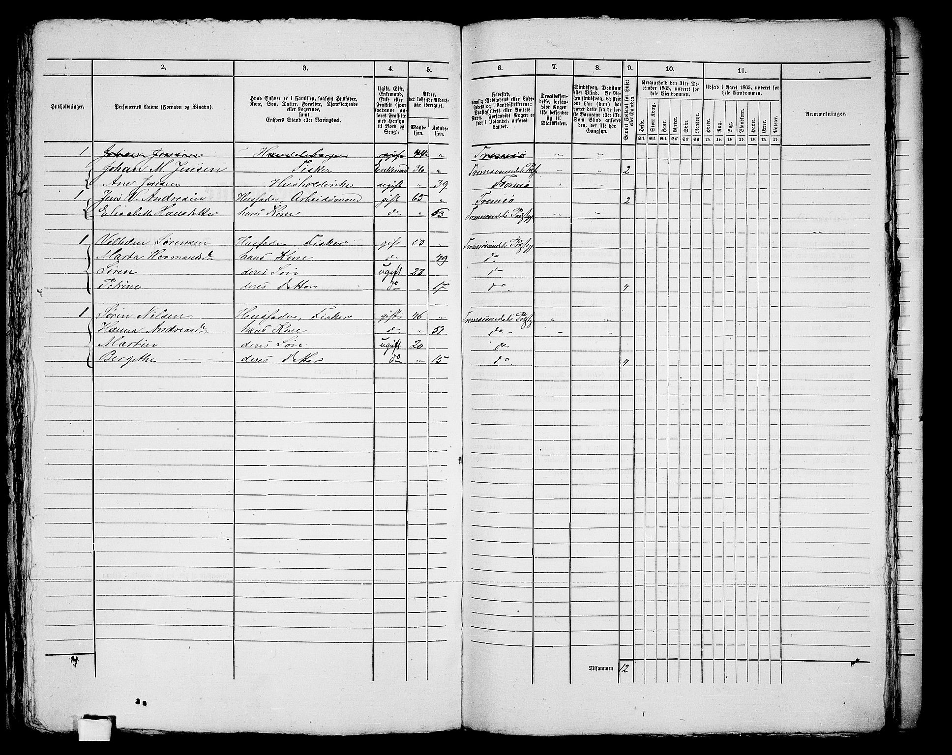 RA, 1865 census for Tromsø, 1865, p. 698