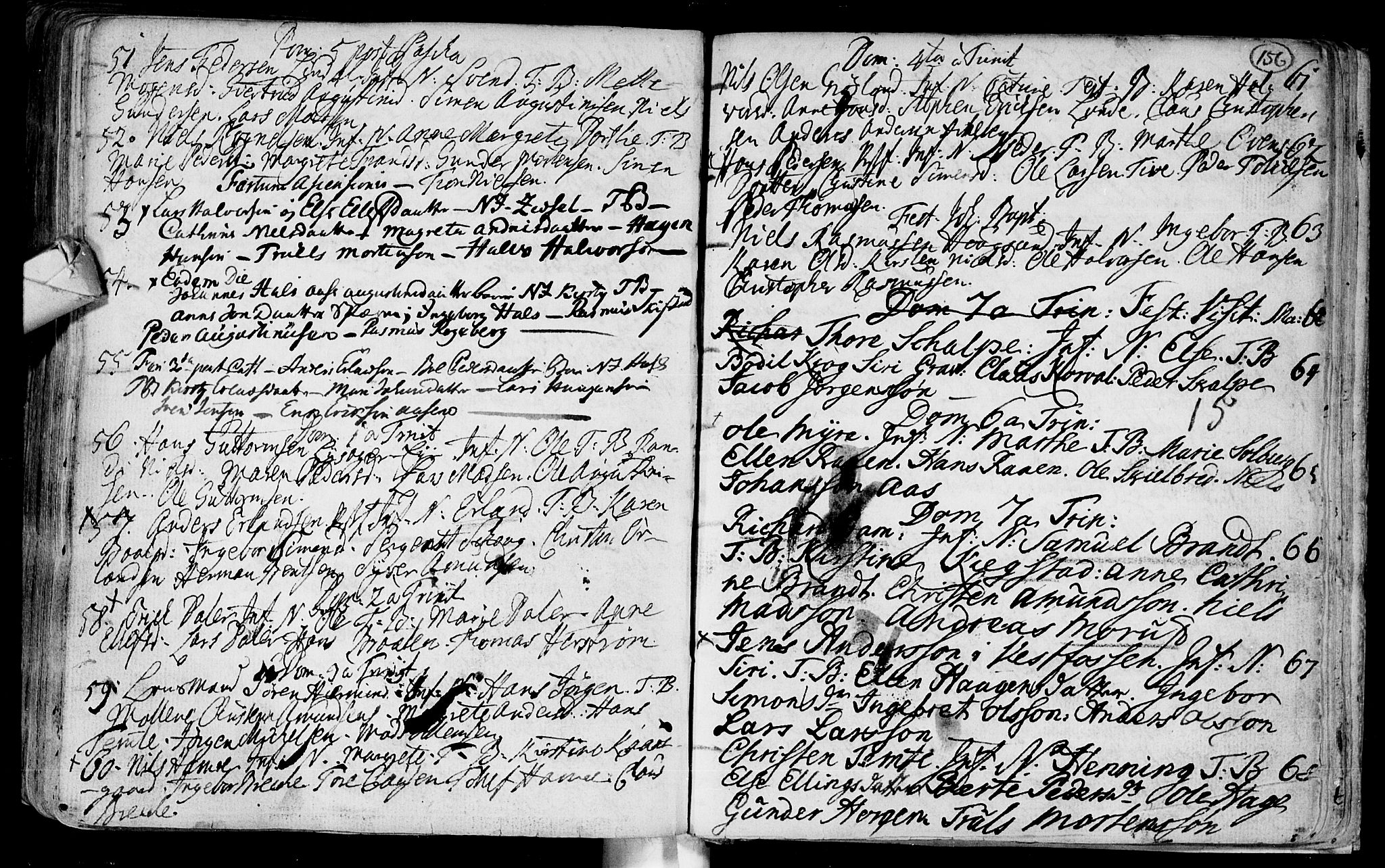 Eiker kirkebøker, SAKO/A-4/F/Fa/L0003: Parish register (official) no. I 3, 1724-1753, p. 156