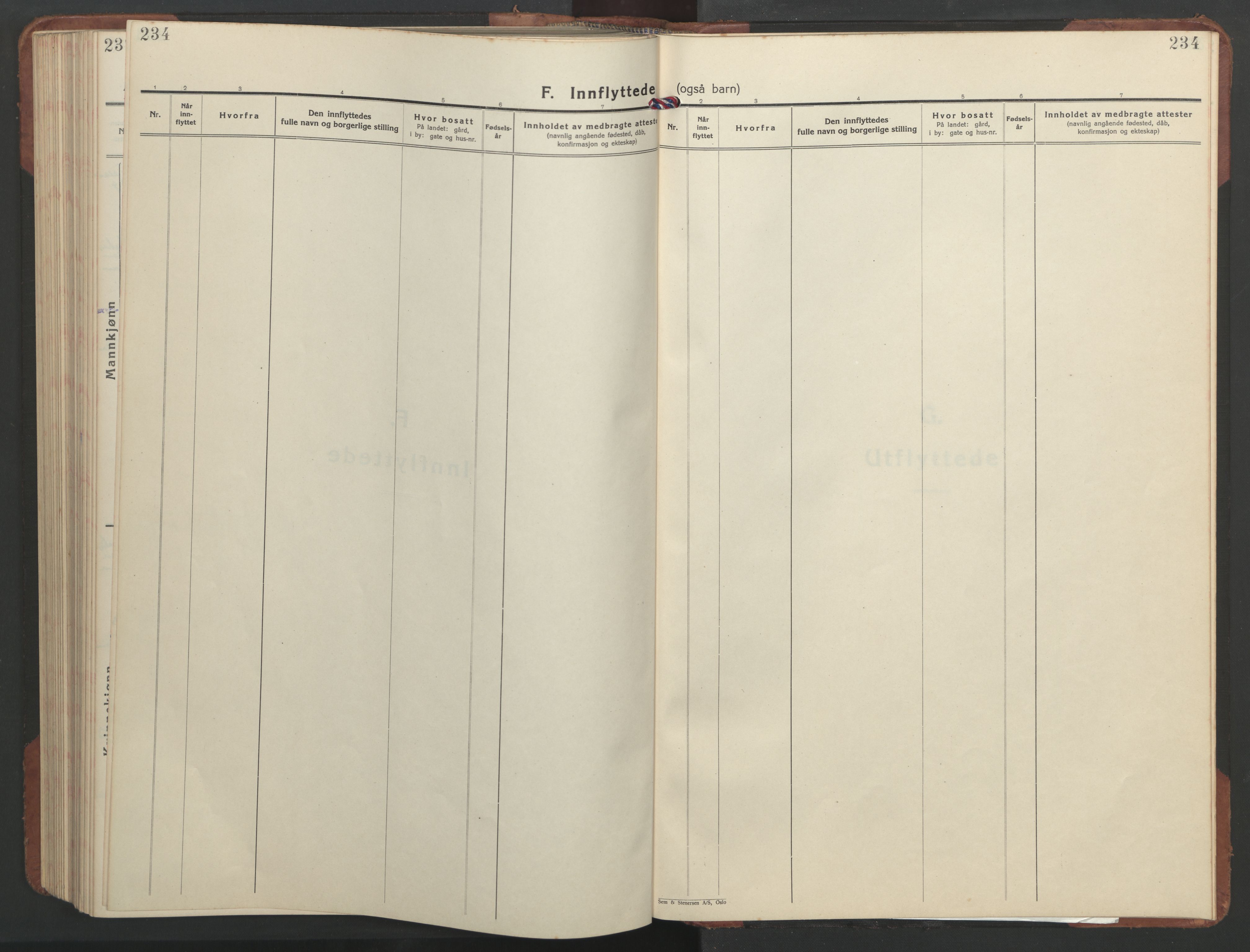 Ministerialprotokoller, klokkerbøker og fødselsregistre - Sør-Trøndelag, SAT/A-1456/637/L0564: Parish register (copy) no. 637C05, 1928-1968, p. 234