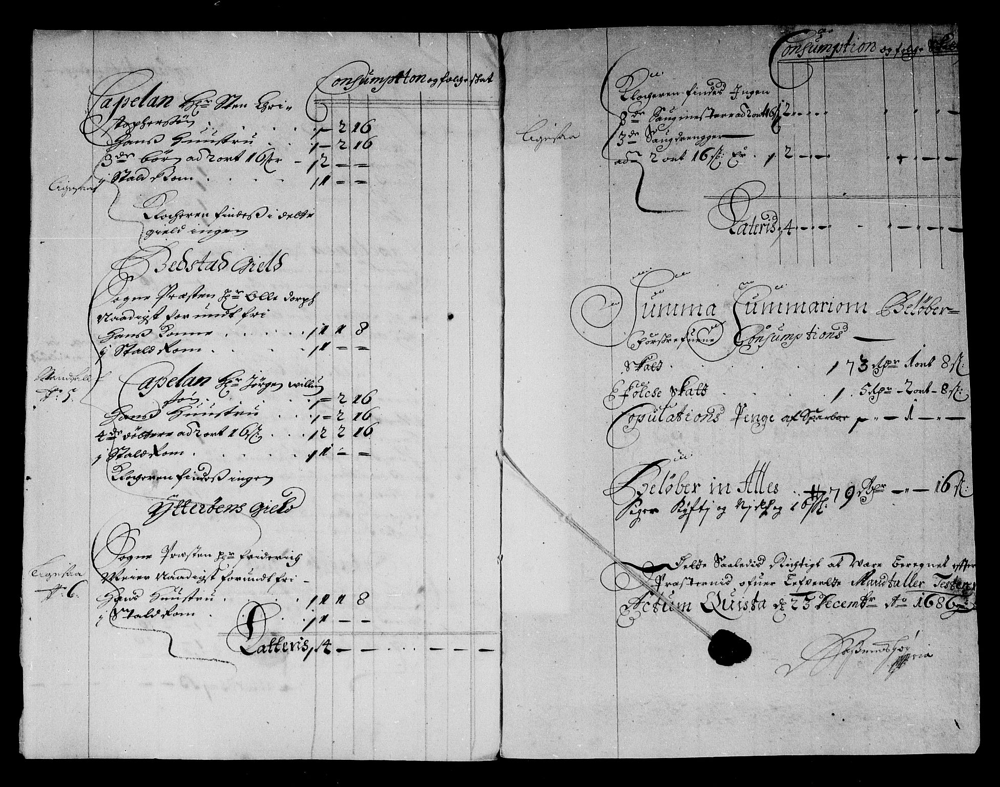 Rentekammeret inntil 1814, Reviderte regnskaper, Stiftamtstueregnskaper, Trondheim stiftamt og Nordland amt, AV/RA-EA-6044/R/Rg/L0084: Trondheim stiftamt og Nordland amt, 1686