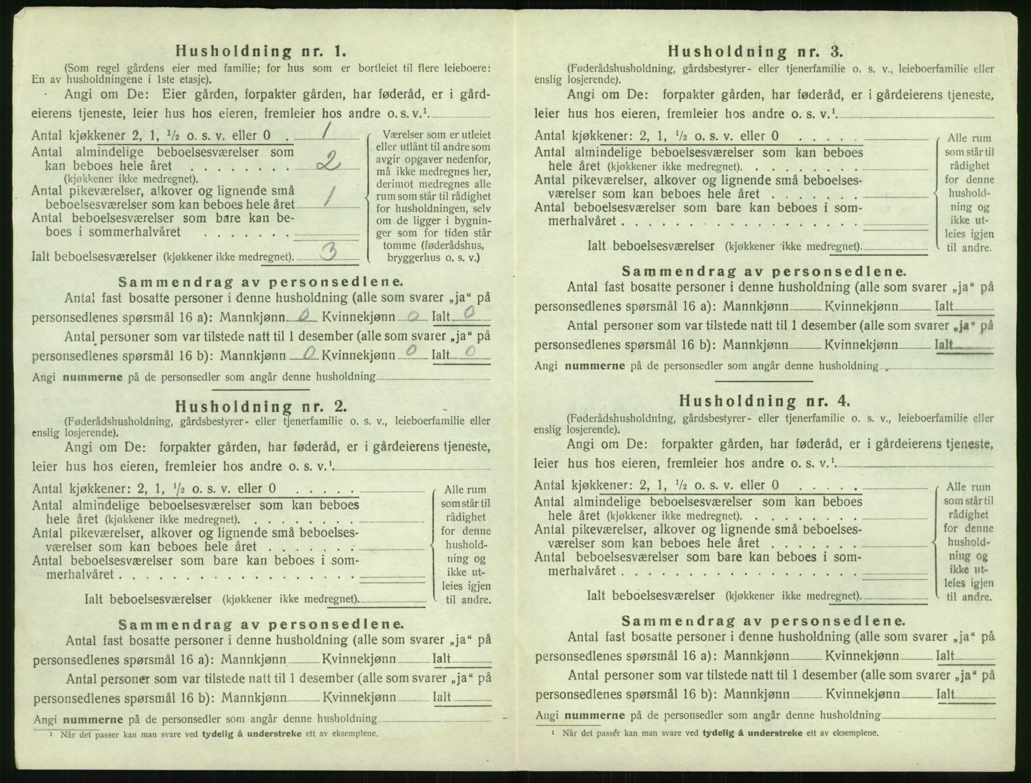 SAK, 1920 census for Holt, 1920, p. 1601