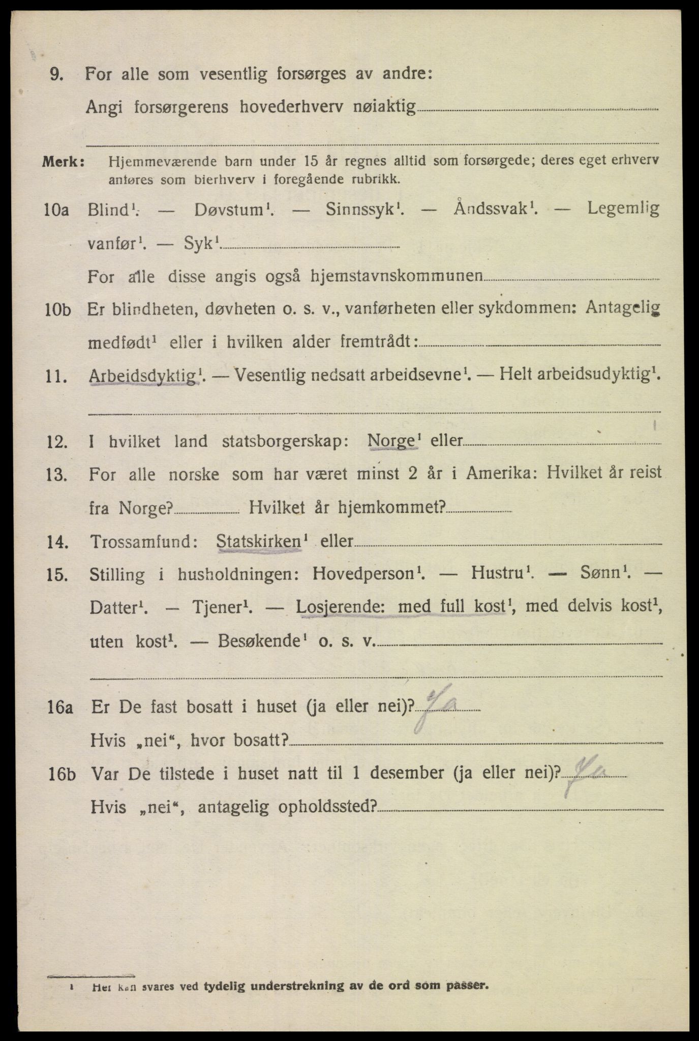 SAK, 1920 census for Kvinesdal, 1920, p. 5868