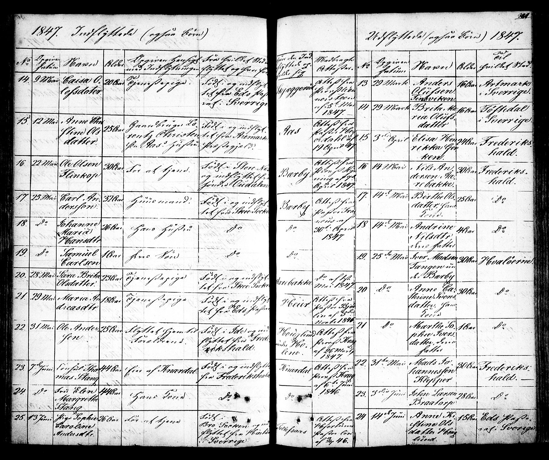 Idd prestekontor Kirkebøker, AV/SAO-A-10911/F/Fc/L0003: Parish register (official) no. III 3, 1832-1847, p. 331