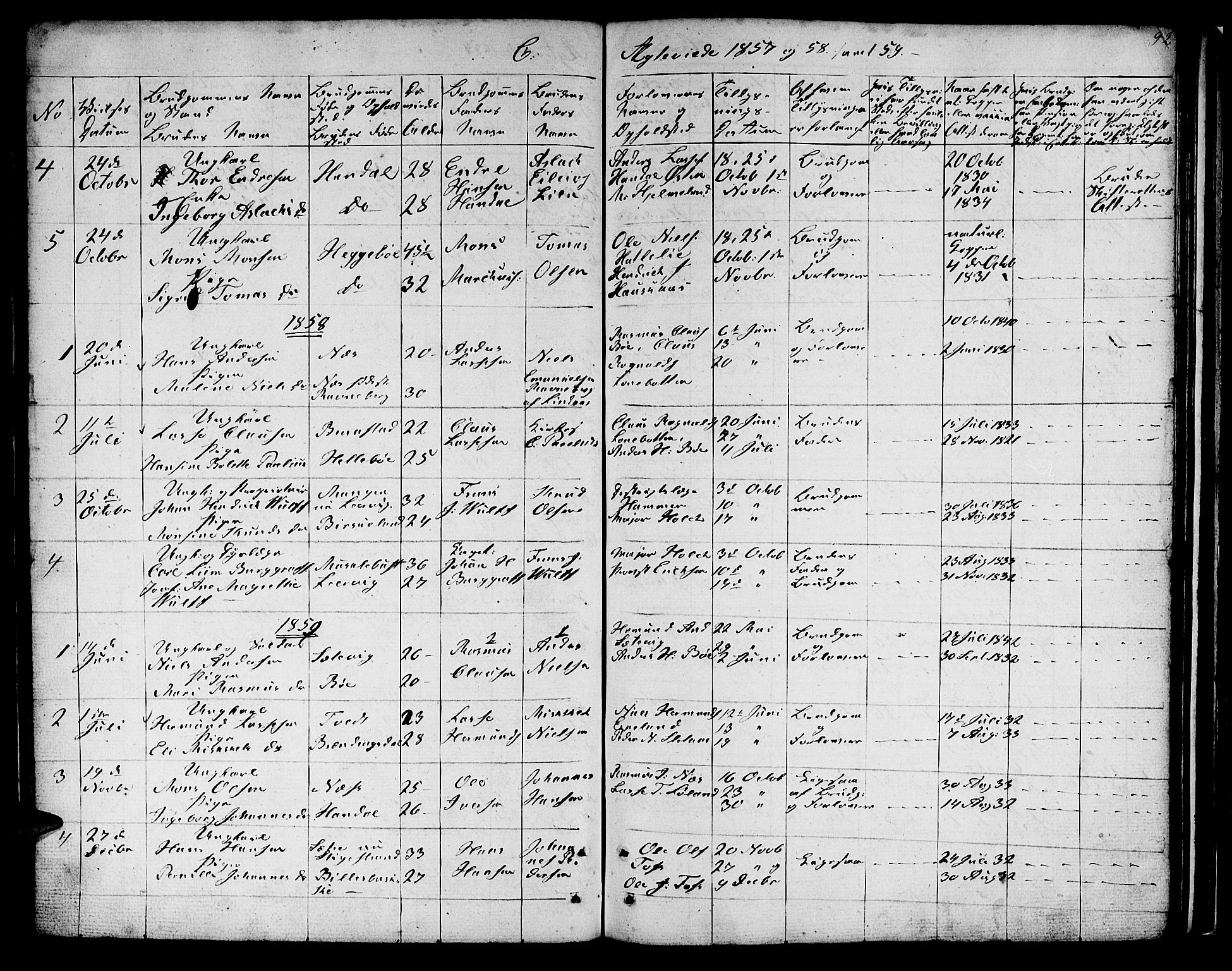 Hyllestad sokneprestembete, SAB/A-80401: Parish register (copy) no. B 1, 1854-1889, p. 92