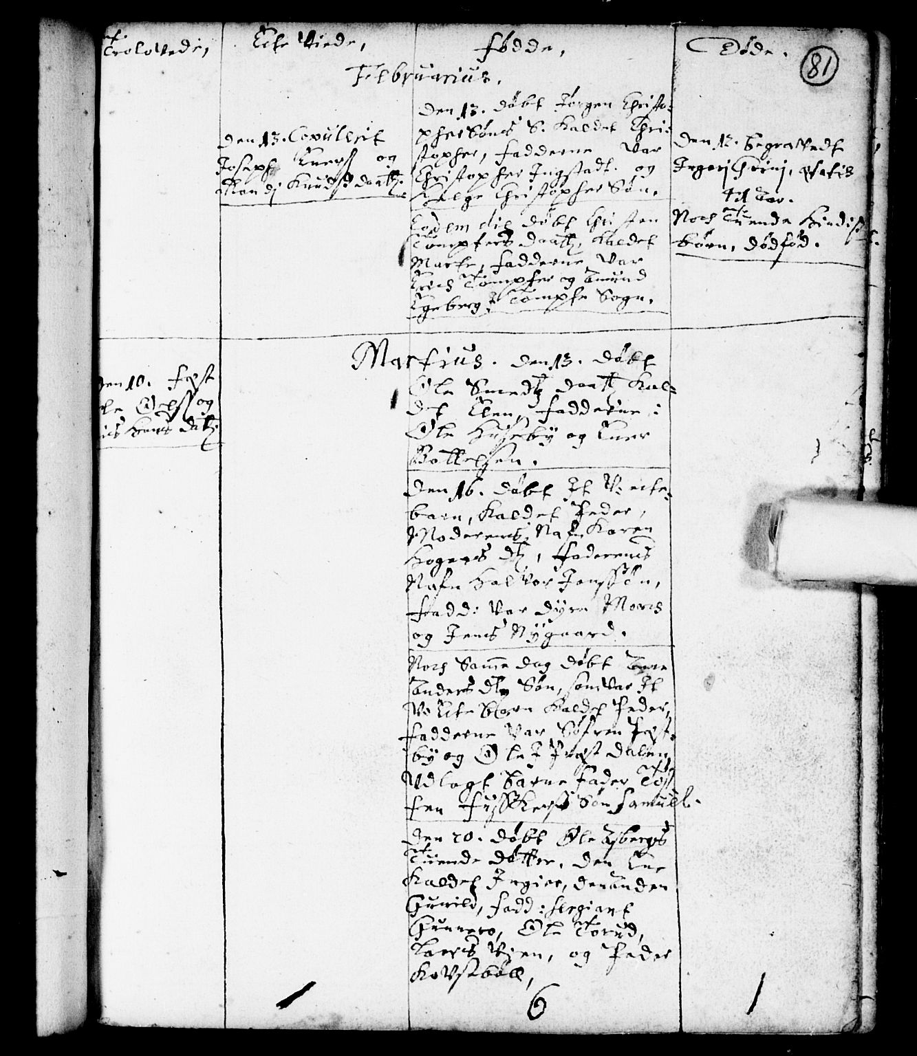 Spydeberg prestekontor Kirkebøker, SAO/A-10924/F/Fa/L0001: Parish register (official) no. I 1, 1696-1738, p. 81