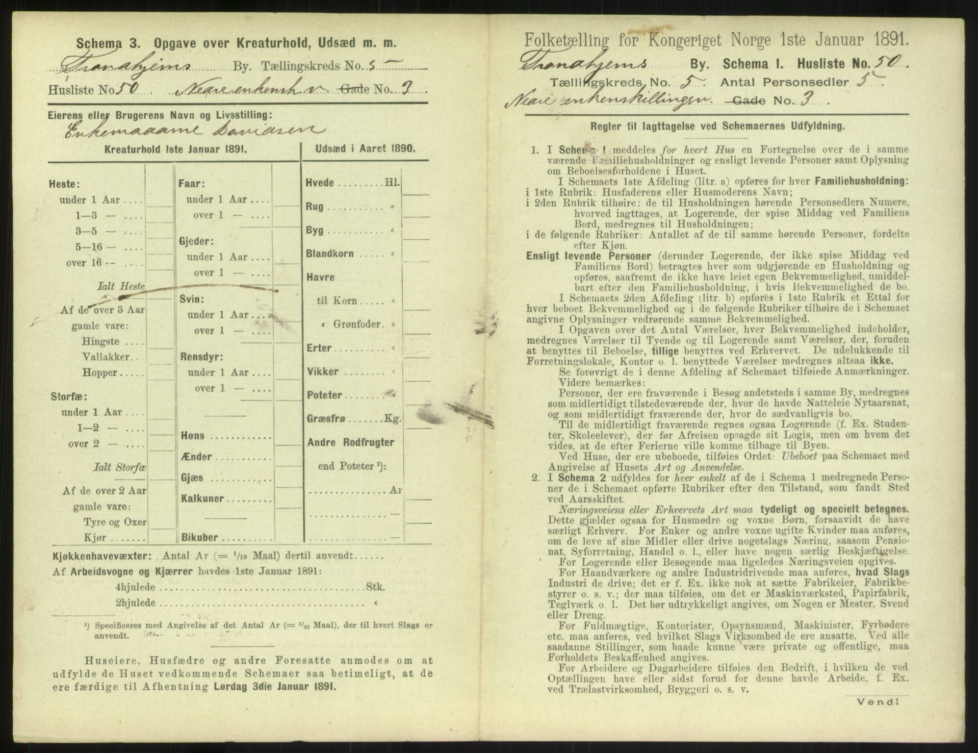 RA, 1891 census for 1601 Trondheim, 1891, p. 608