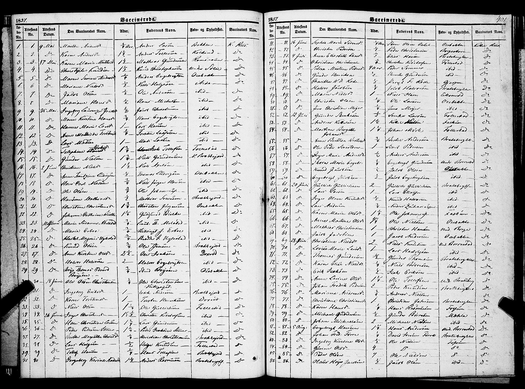 Gjerpen kirkebøker, SAKO/A-265/F/Fa/L0007b: Parish register (official) no. I 7B, 1834-1857, p. 401