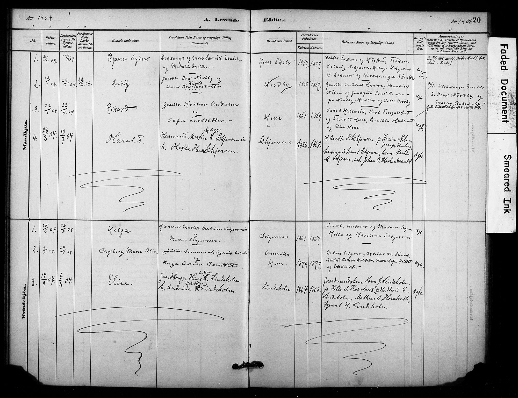 Lardal kirkebøker, AV/SAKO-A-350/F/Fc/L0001: Parish register (official) no. III 1, 1881-1906, p. 20