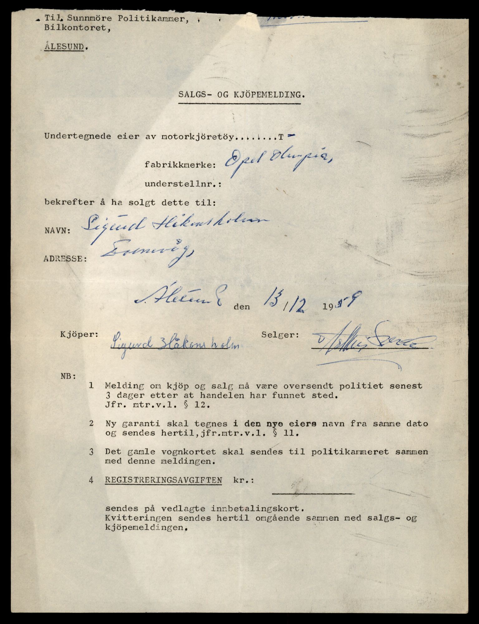 Møre og Romsdal vegkontor - Ålesund trafikkstasjon, AV/SAT-A-4099/F/Fe/L0042: Registreringskort for kjøretøy T 13906 - T 14079, 1927-1998, p. 1863