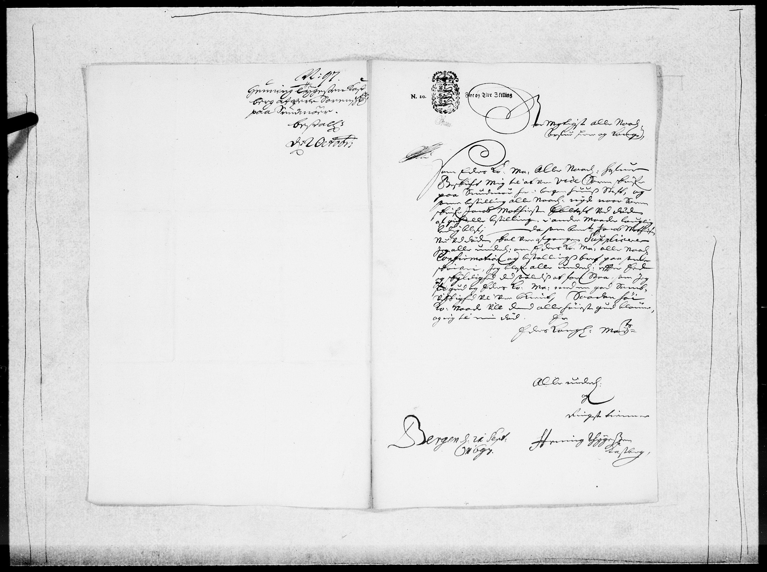 Danske Kanselli 1572-1799, AV/RA-EA-3023/F/Fc/Fcc/Fcca/L0048: Norske innlegg 1572-1799, 1697-1699, p. 177