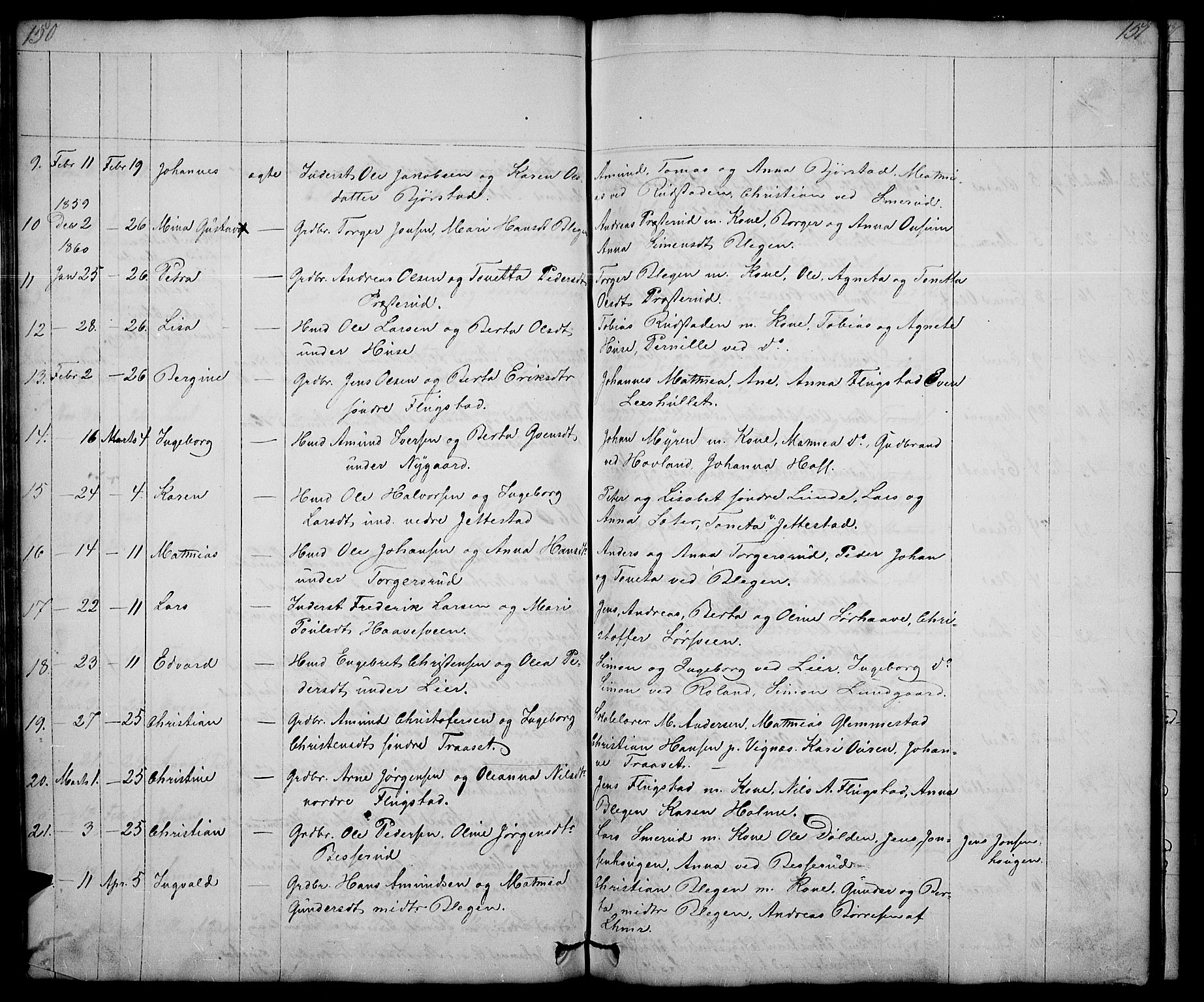 Fåberg prestekontor, AV/SAH-PREST-086/H/Ha/Hab/L0005: Parish register (copy) no. 5, 1837-1864, p. 150-151