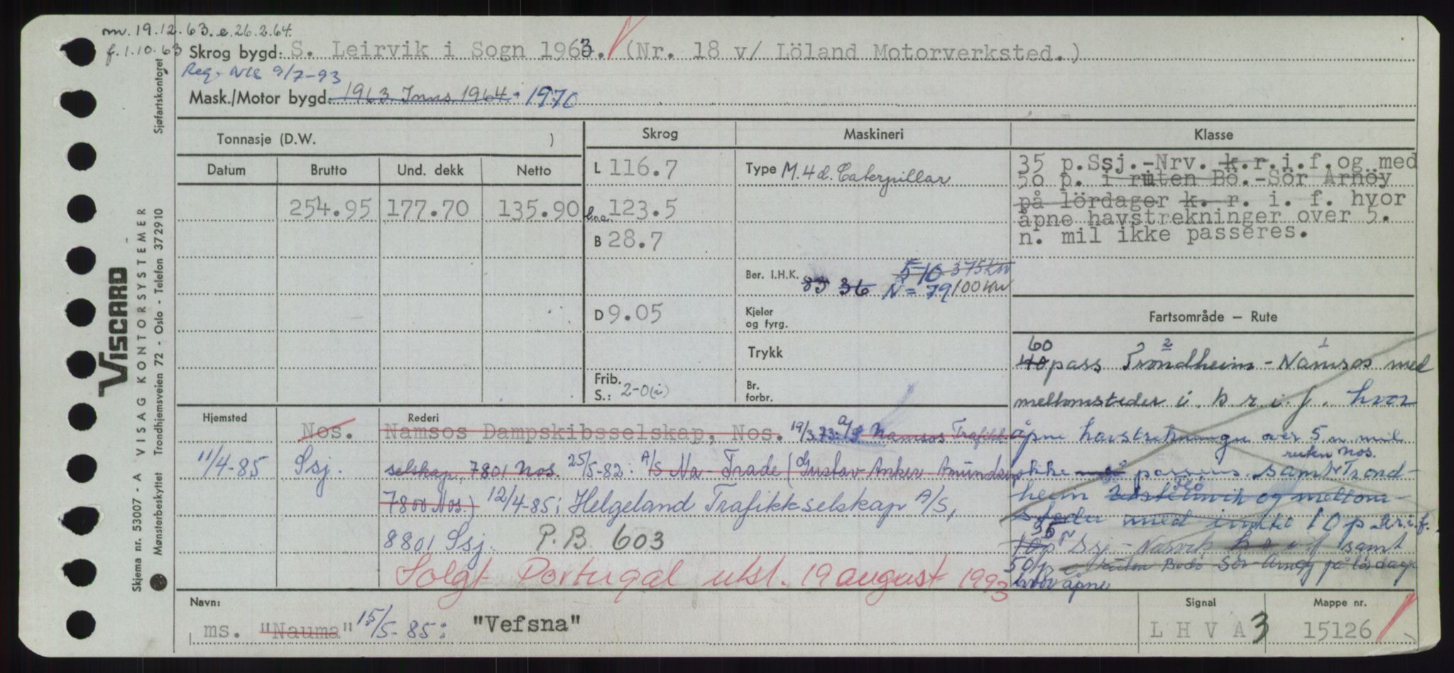 Sjøfartsdirektoratet med forløpere, Skipsmålingen, RA/S-1627/H/Hd/L0040: Fartøy, U-Ve, p. 457